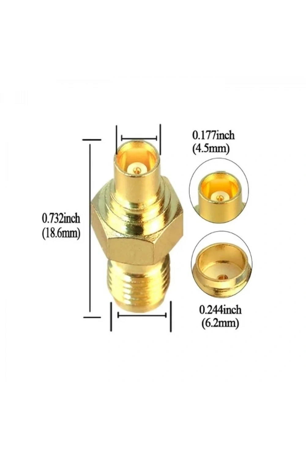SMA Dişi - MCX-KK Dişi Coaxial Konnektör