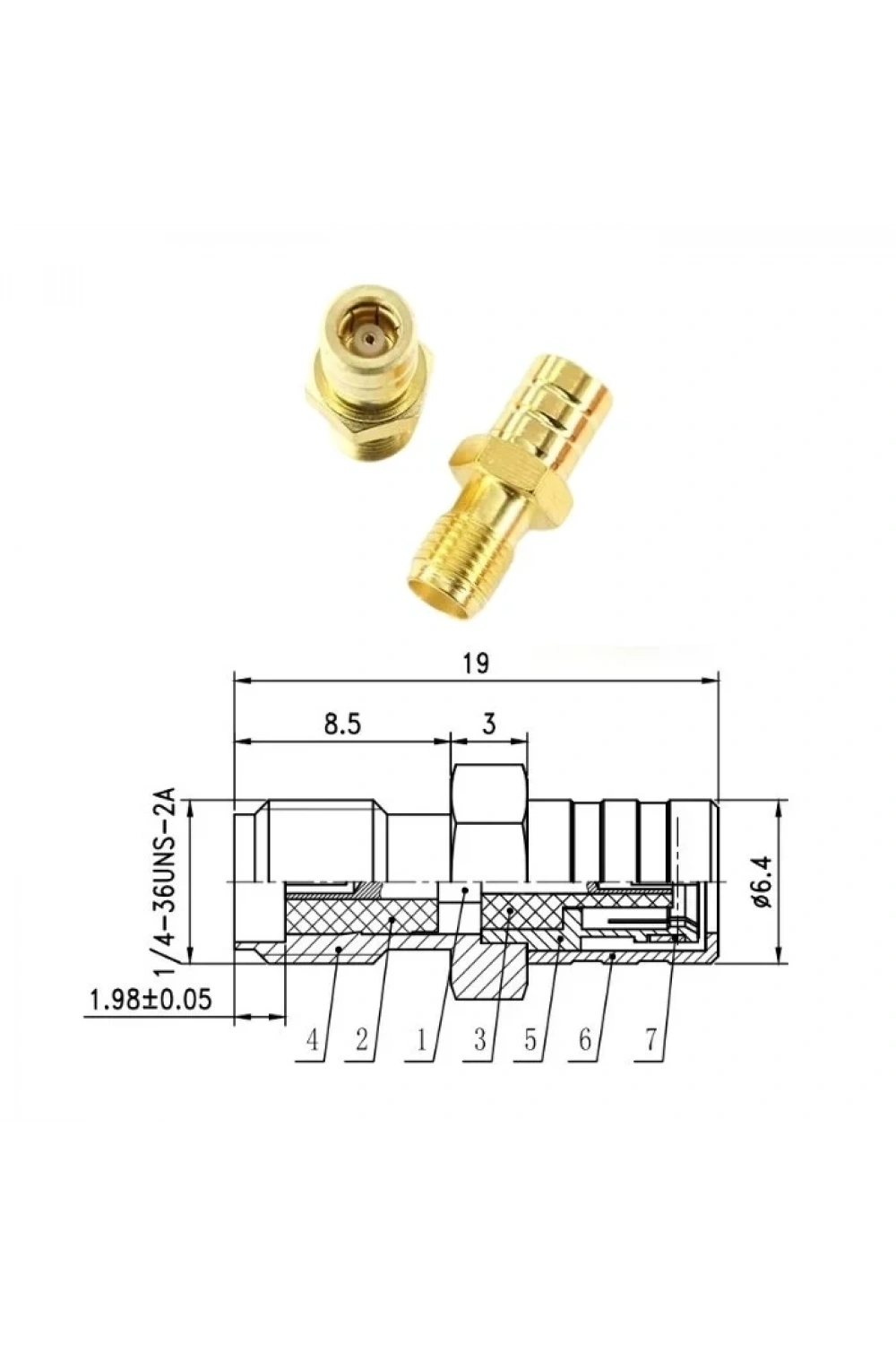 SMA Dişi - SMB-KK Dişi Coaxial Konnektör