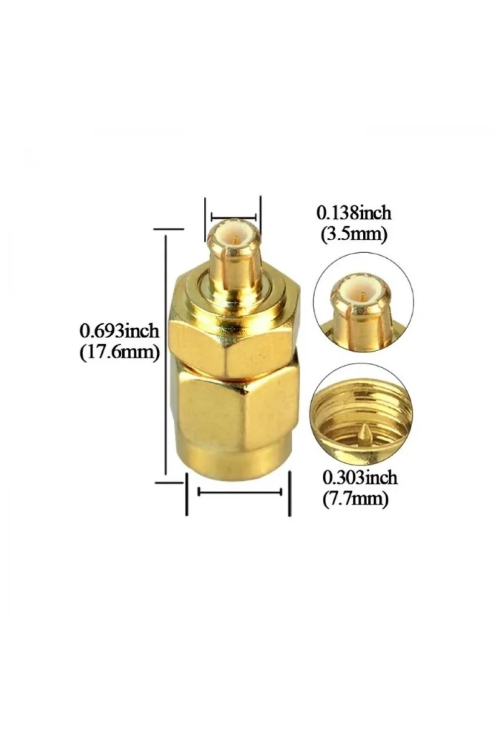 SMA Erkek - MCX-JJ Erkek Coaxial Konnektör
