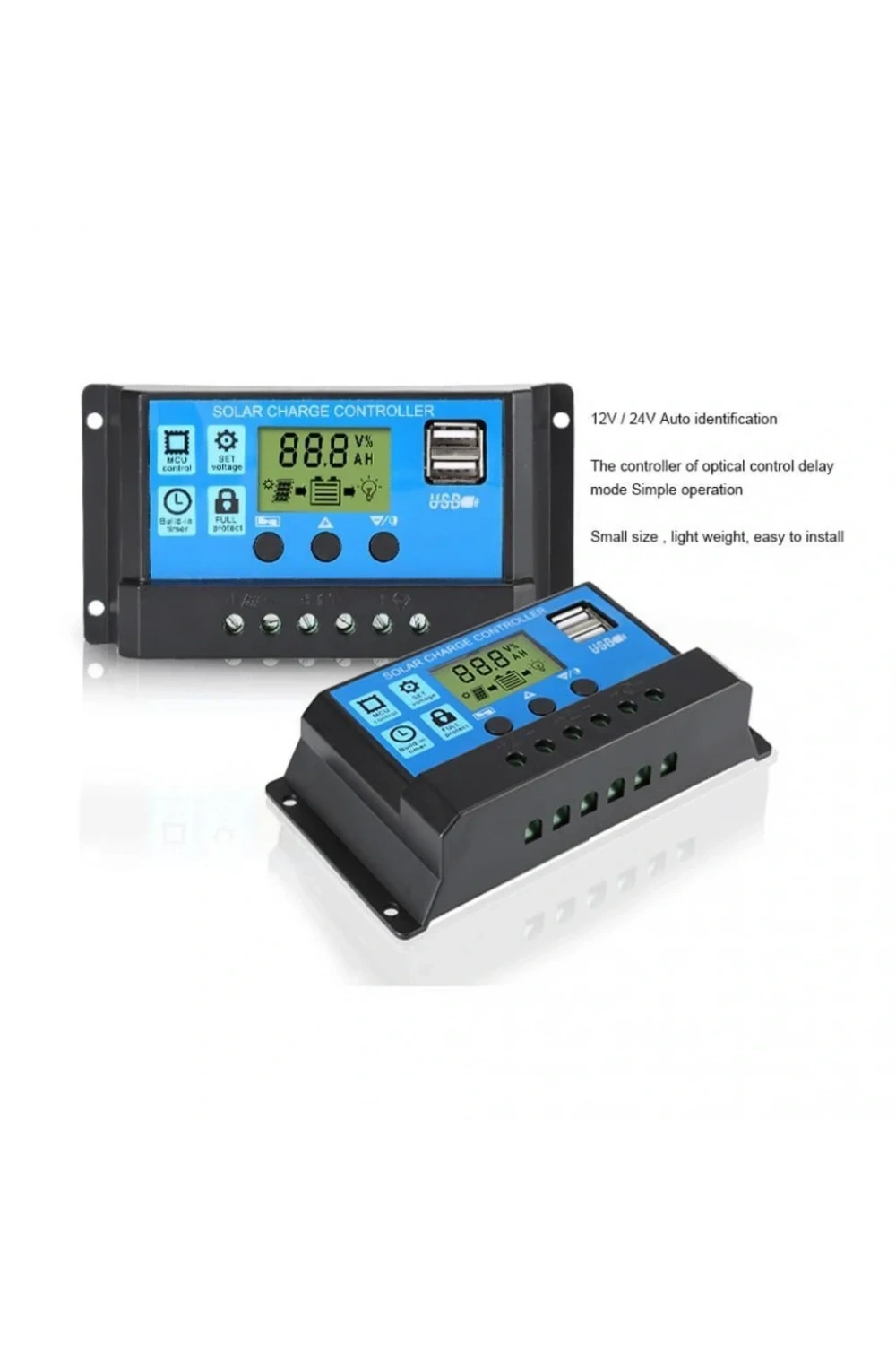 Solar Panel Akü Şarj Cihazı 10A 12/24V