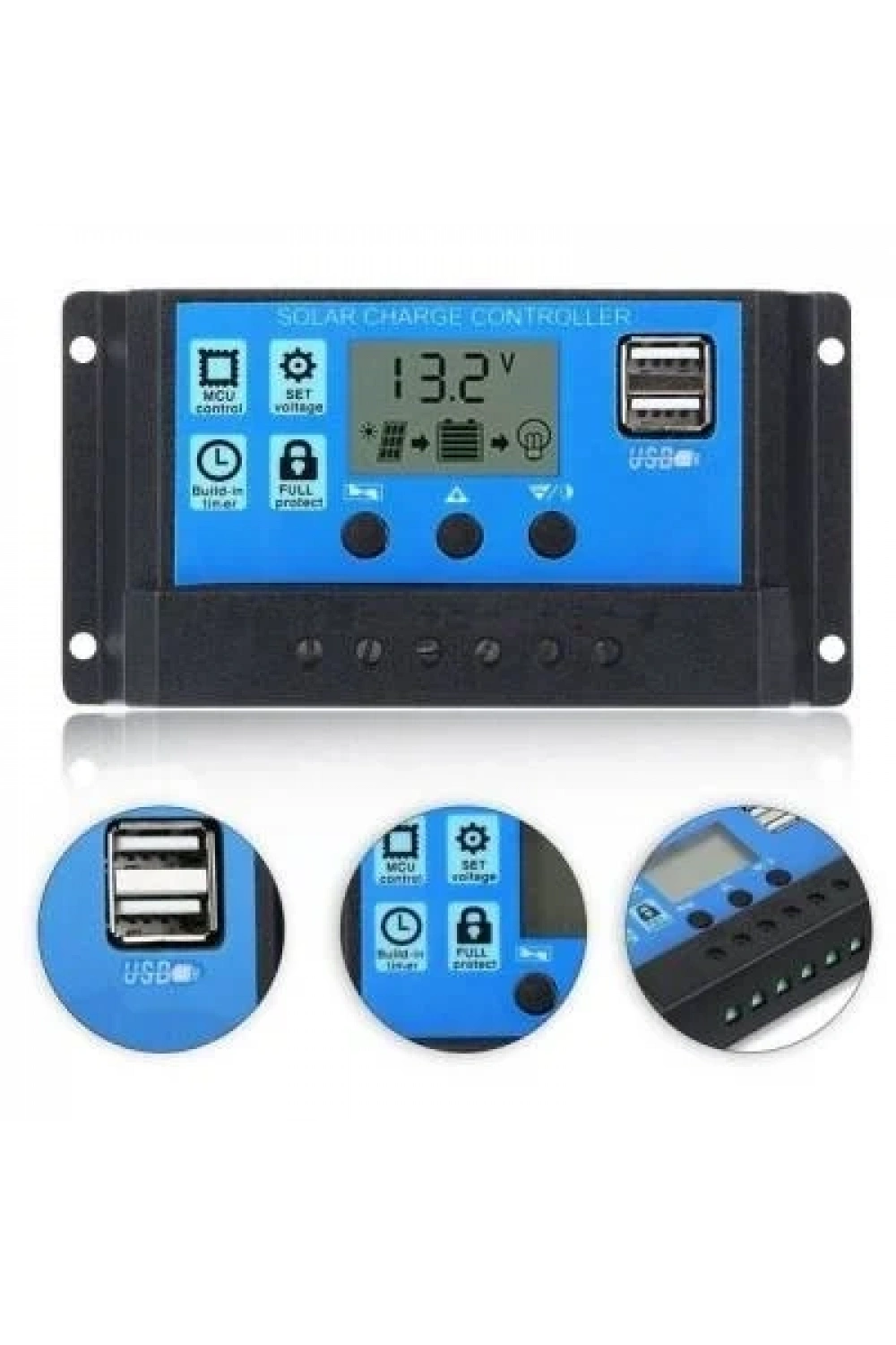 Solar Panel Akü Şarj Cihazı 30A 12/24V