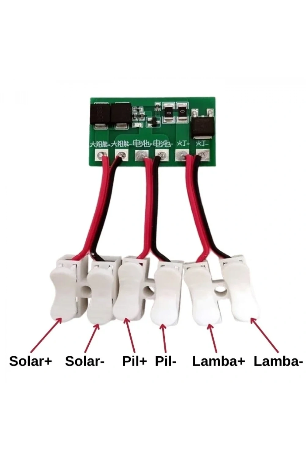 Solar Panel ile Lamba Kontrol Modülü - Lipo Pil Şarj Kartı