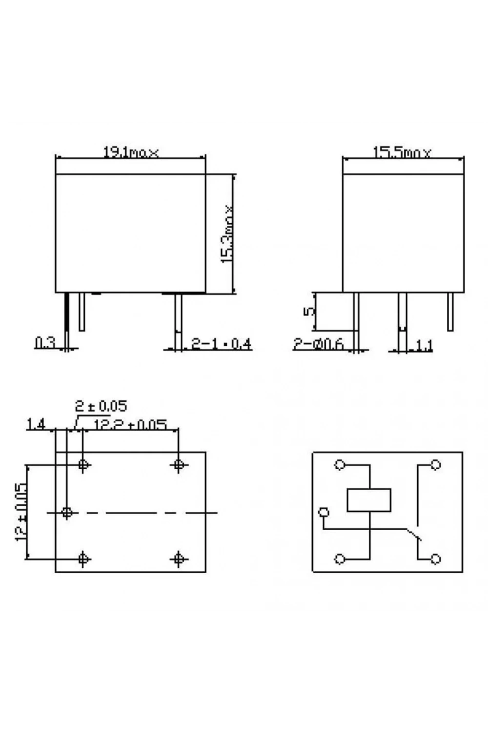 Songle 12V Minyon Spot Röle SRD-12VDC-SL-C