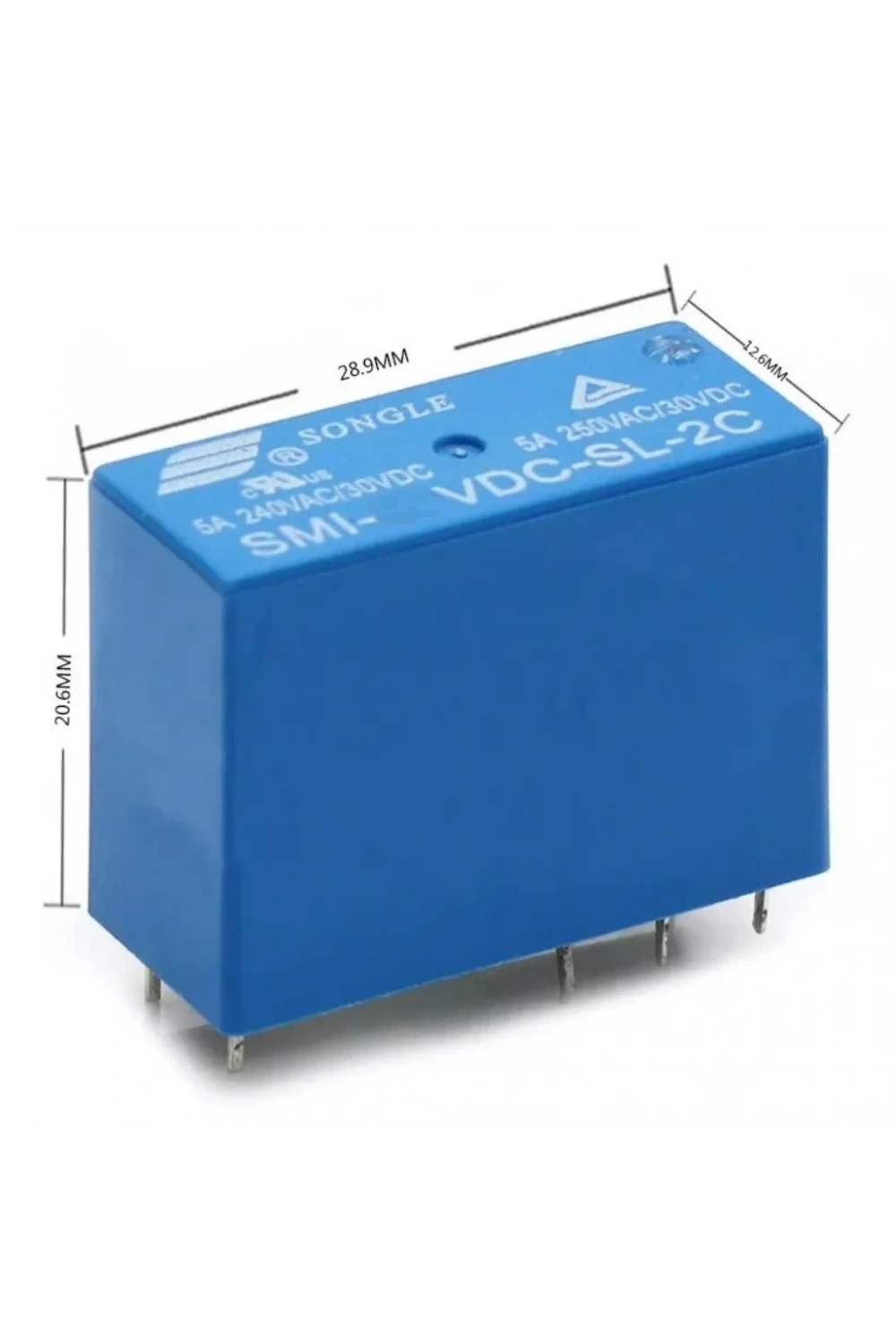 Songle SMI-24VDC-SL-2C 5A 24V 8 Pin Çift Kontak (HLE3)
