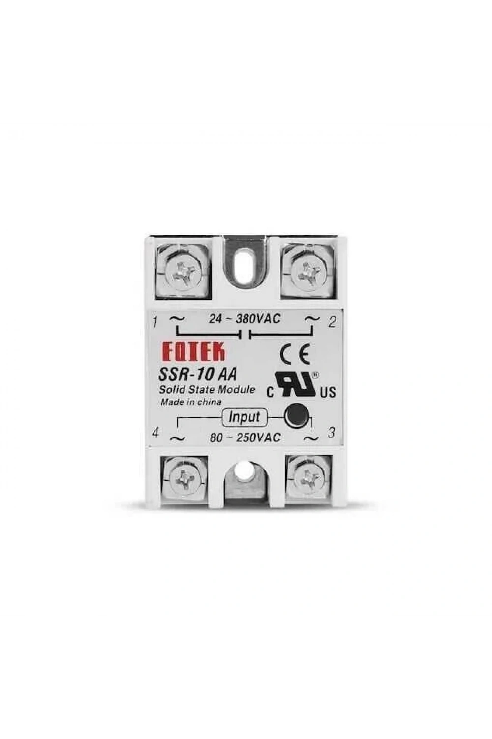 SSR-10AA Solid State Röle 10A - 80-250VAC Giriş 24-380VAC Çıkış