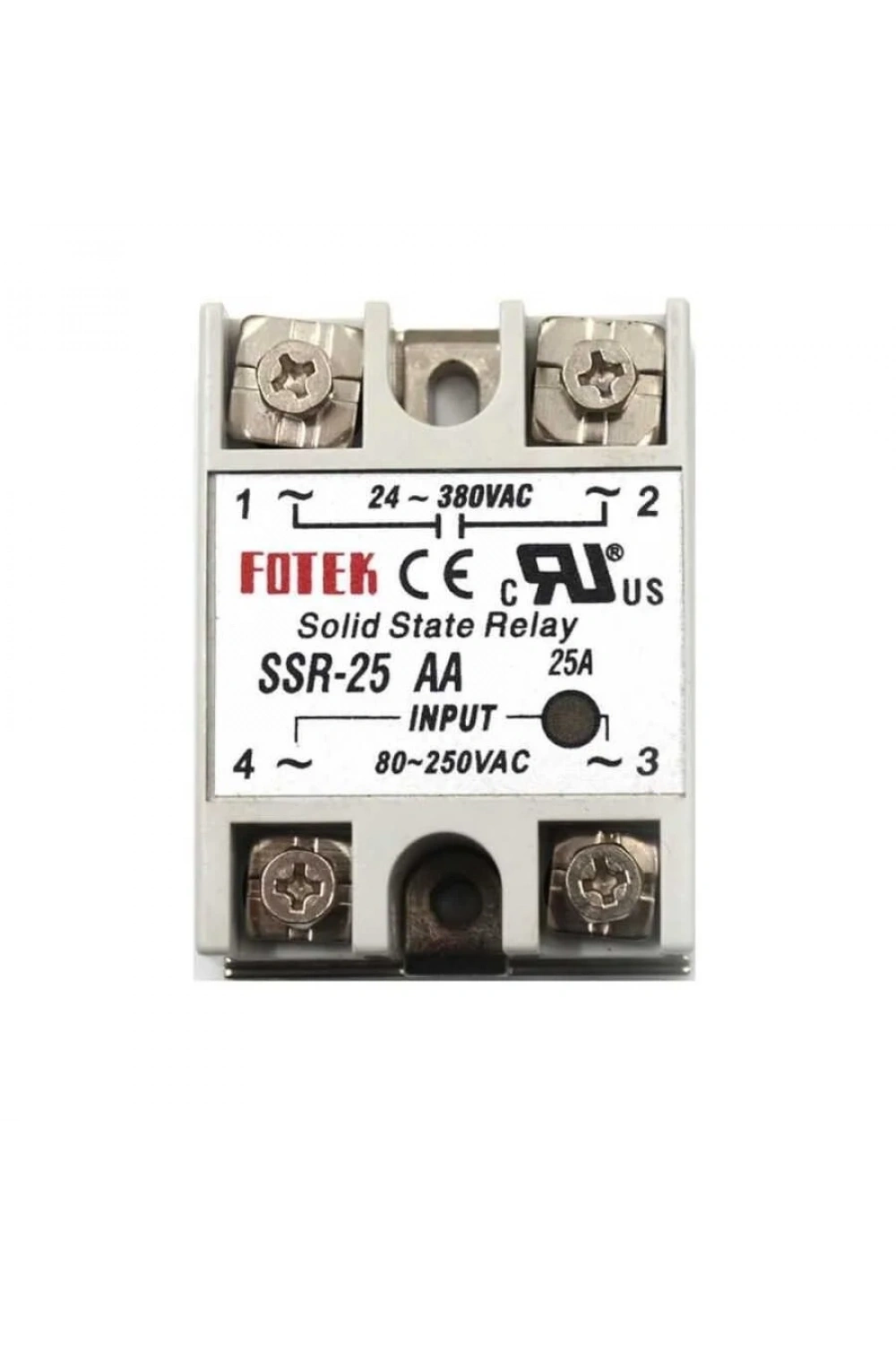 SSR-25AA Solid State Röle 25A - 80-250VAC Giriş 24-380VAC Çıkış