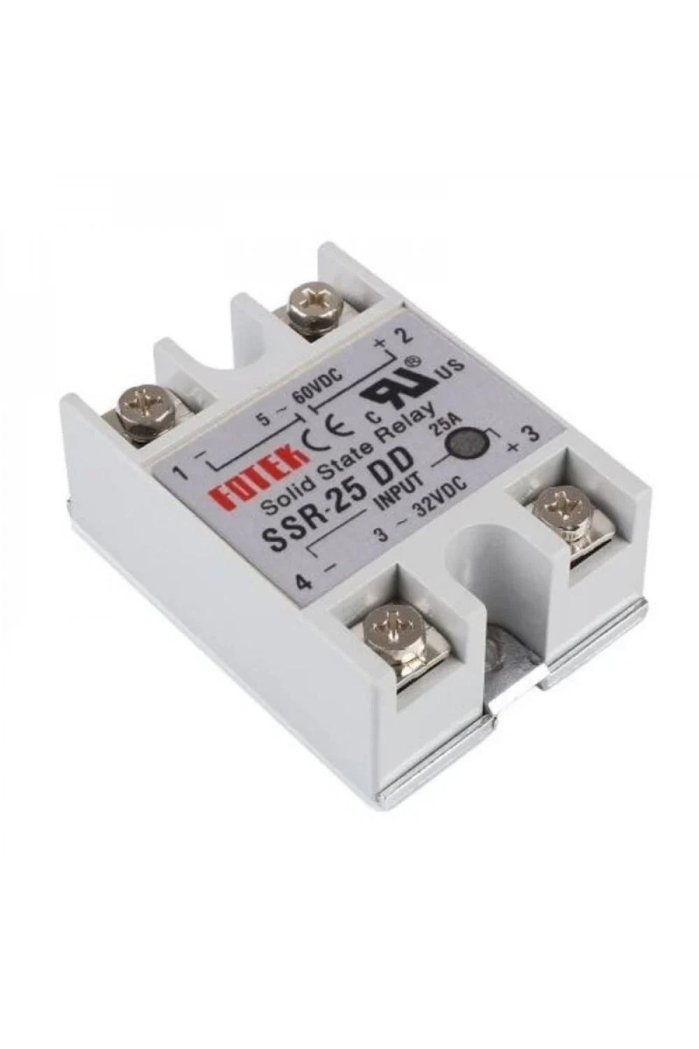 SSR-25DD Solid State Röle 25A - 3-32VDC Giriş 5-60VDC Çıkış