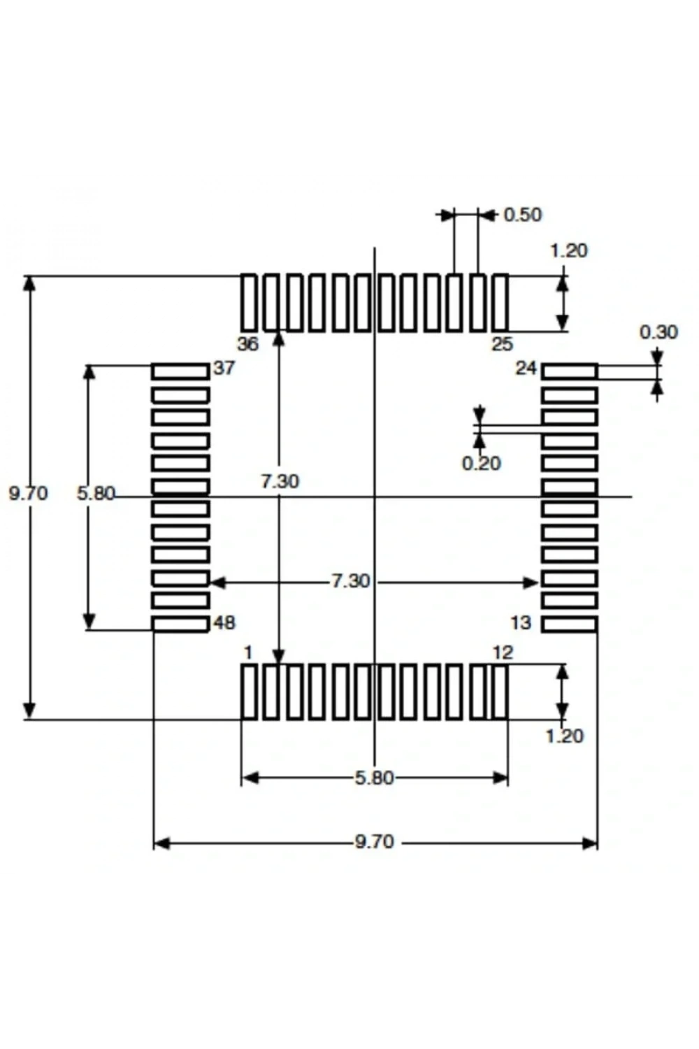 STM32L051C6T6 32Bit 32MHz Mikrodenetleyici LQFP-48