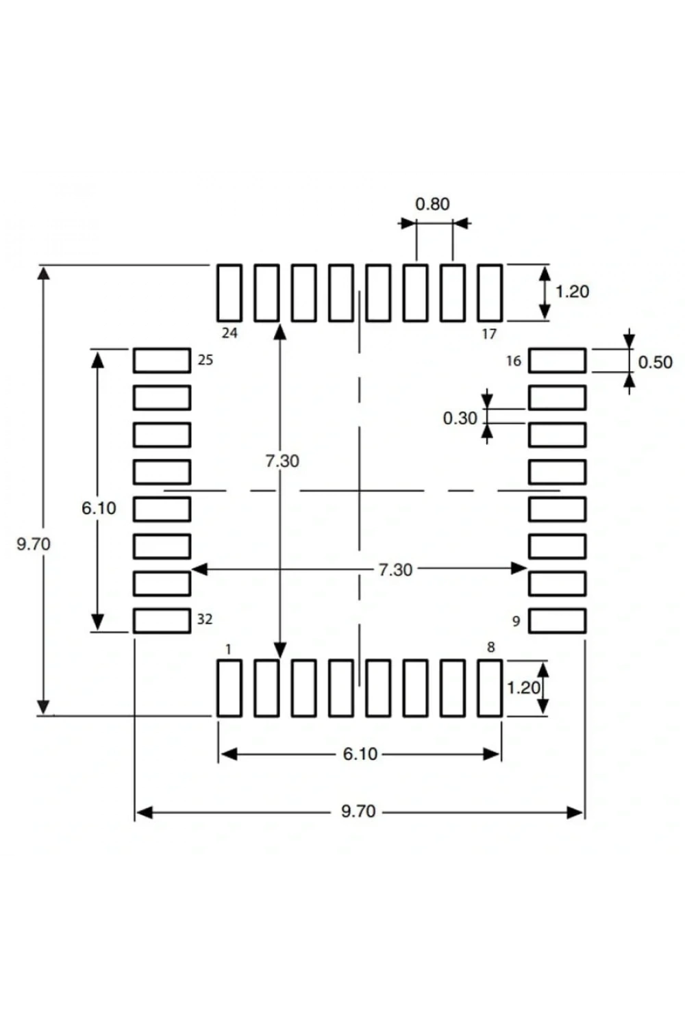 STM32L051K6T6 32 Bit 32MHz Mikrodenetleyici LQFP32