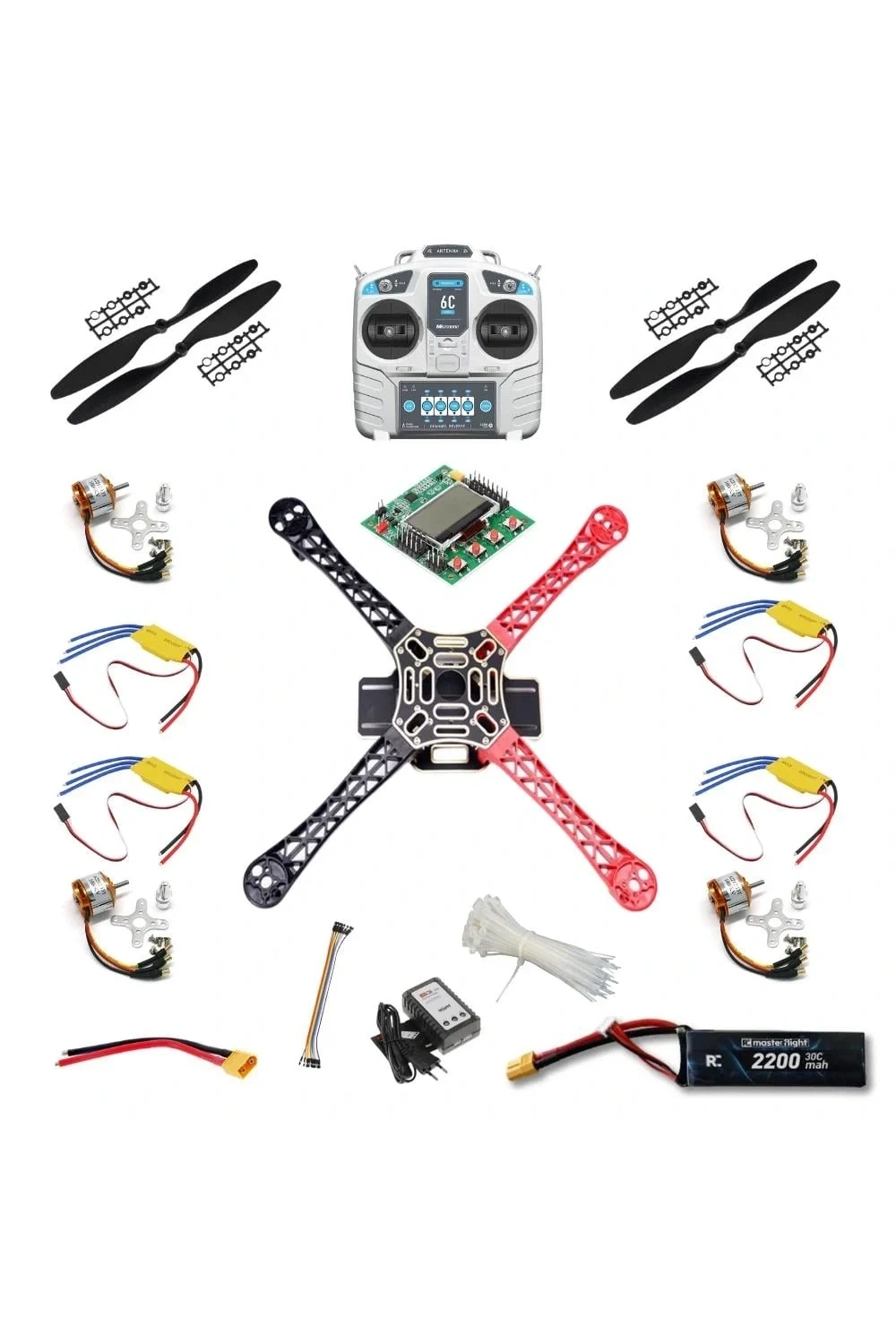 Süper Multikopter Seti - Kendin Yap Drone Kiti (KK2.15)