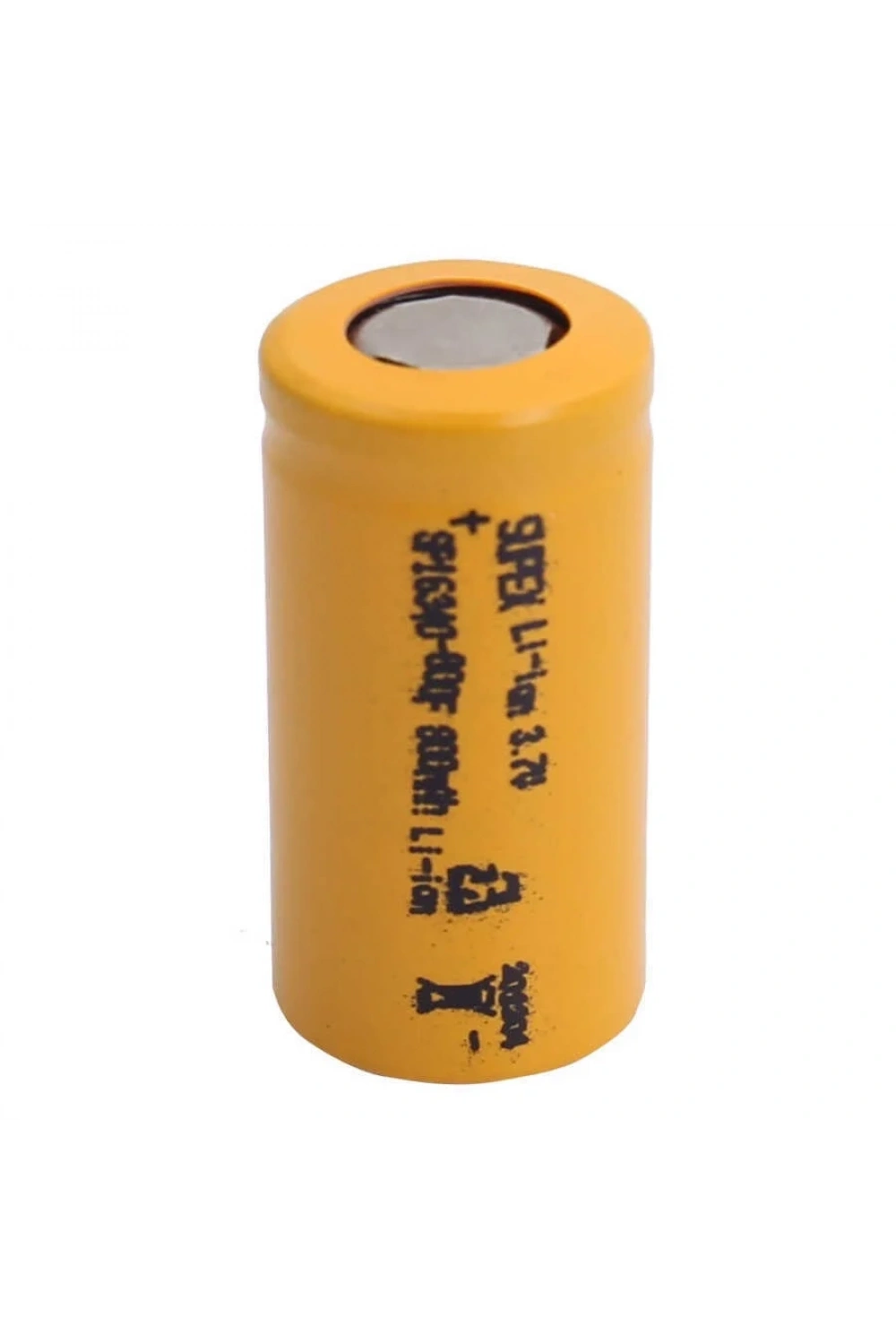 Supex 16340 3.7V 800mAh Li-ion Şarjlı Pil (Başsız)