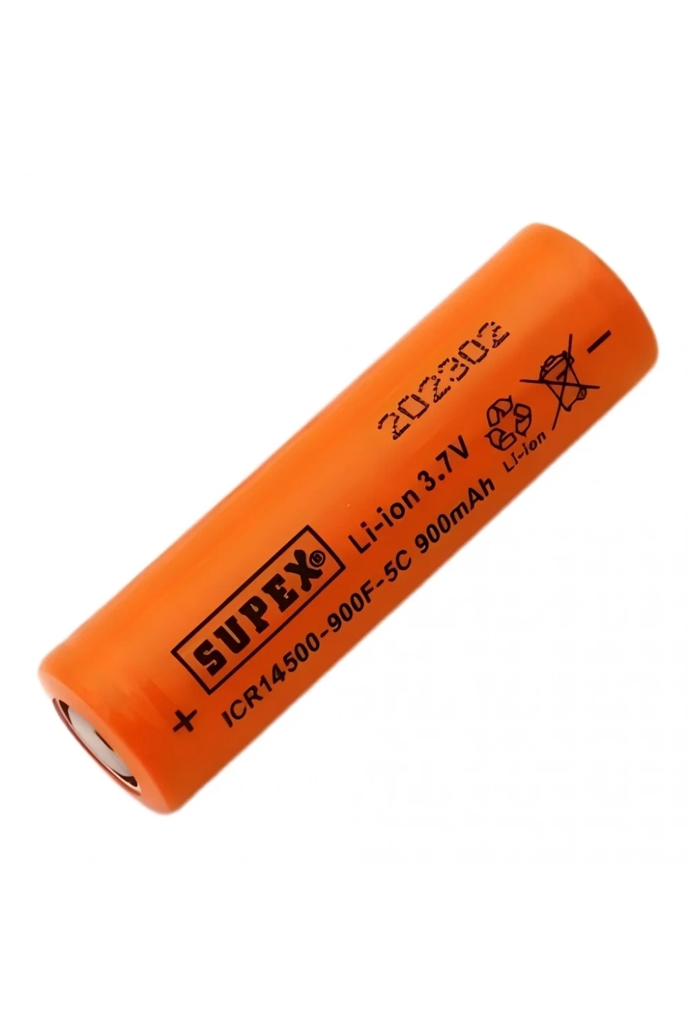 Supex ICR14500 3.7V 900mAh Li-ion Şarjlı Pil 5C Deşarj Akımı (Başsız)