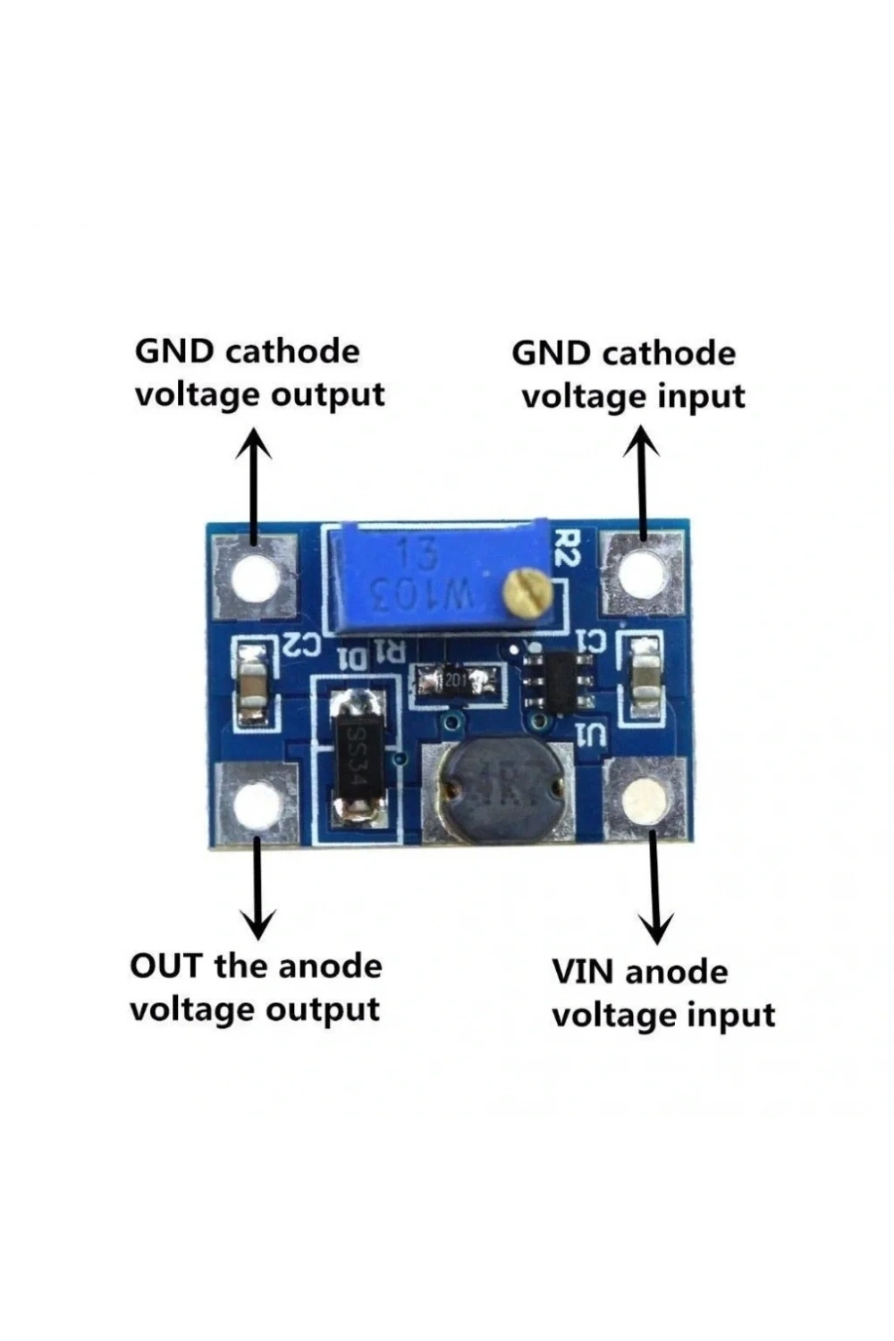 SX1308 2A DC-DC Voltaj Yükseltici Boost Modül