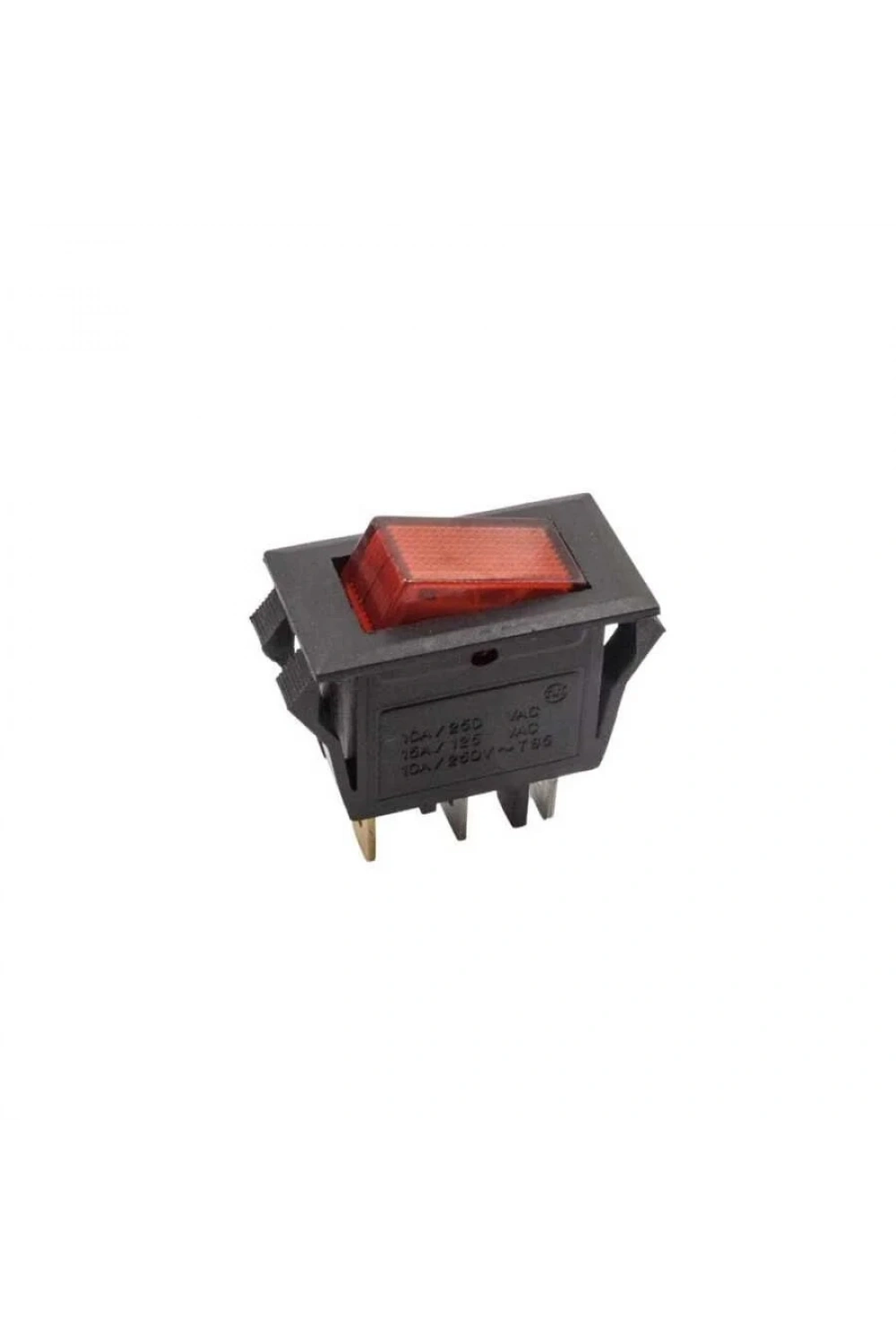 T85 Tekli Dar Işıklı On/Off Anahtar - Kırmızı
