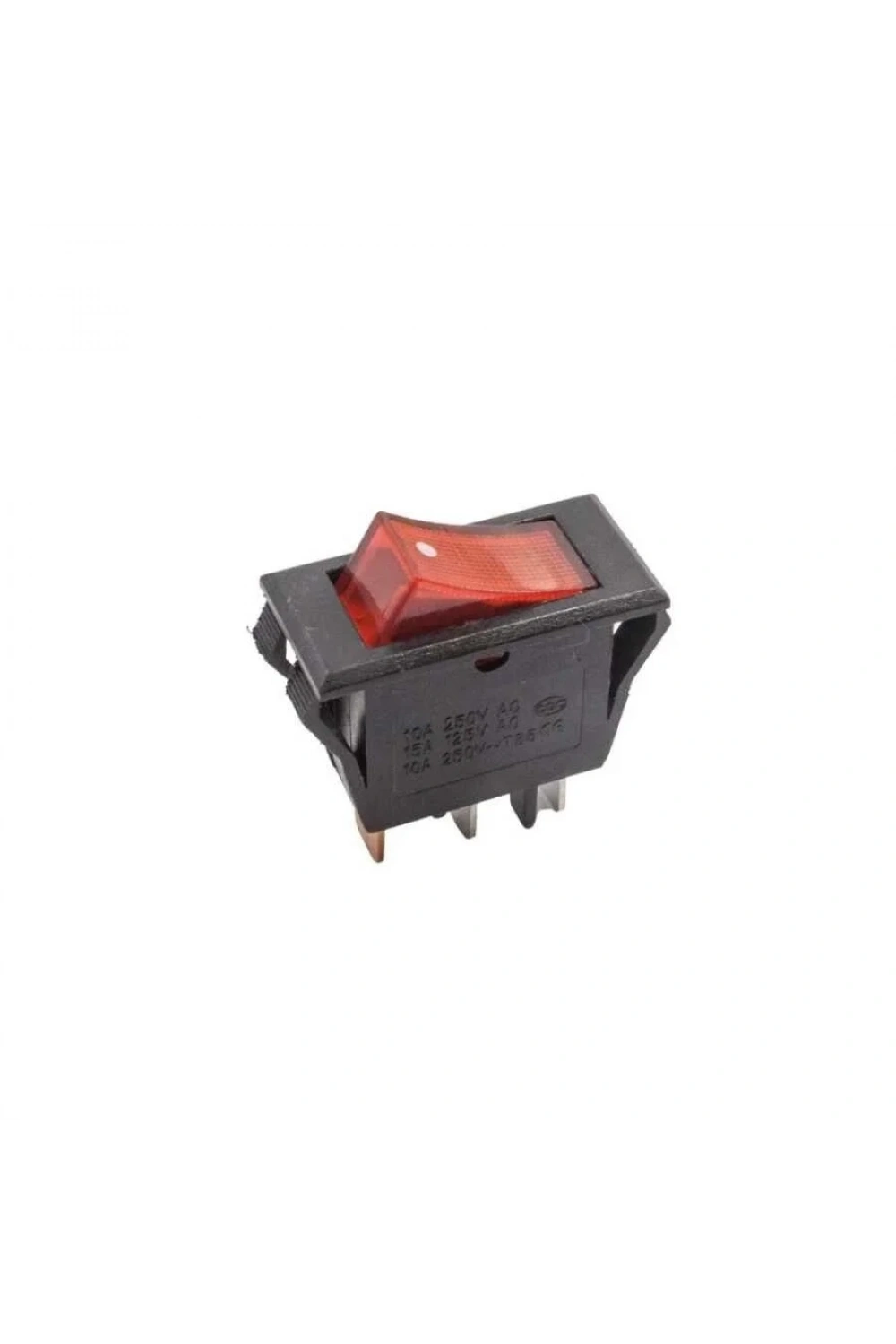 T85 Tekli Dar Işıklı On/Off Anahtar - Kırmızı