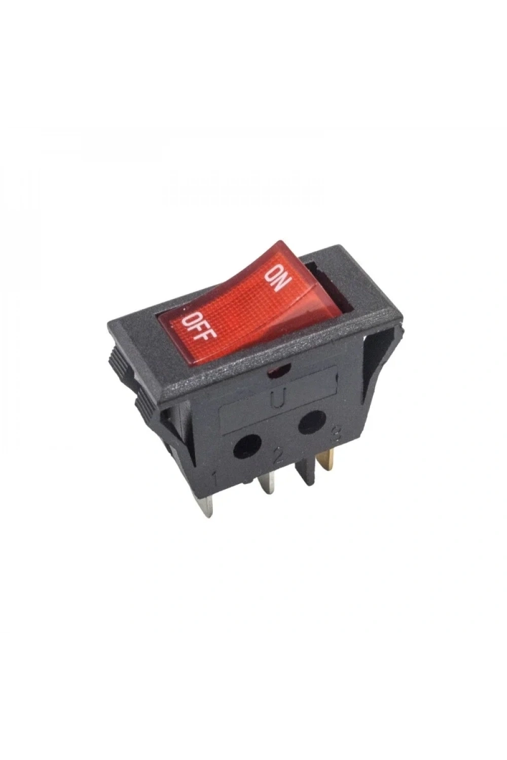 T85 Tekli Dar Işıklı On/Off Anahtar - Kırmızı