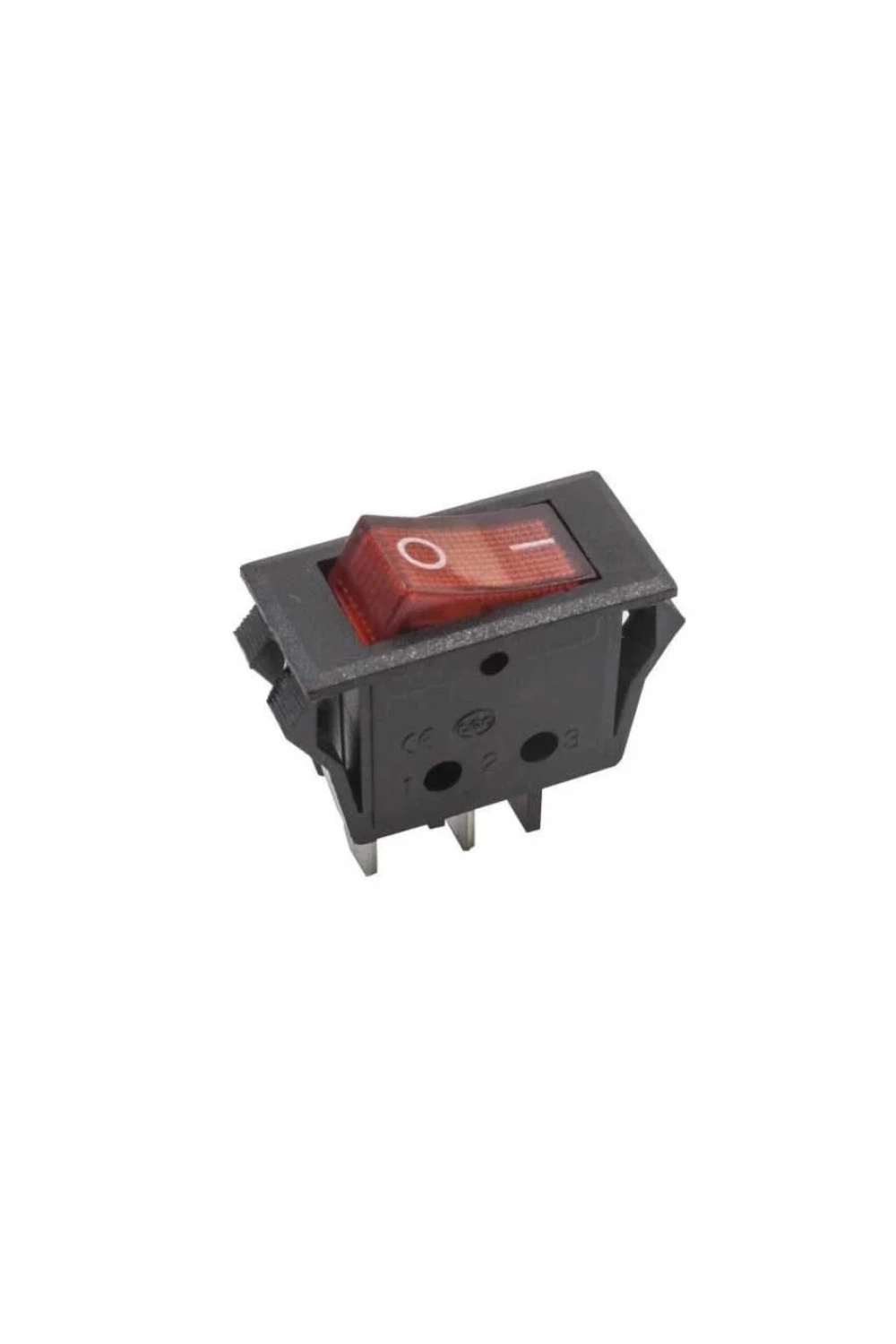 T85 Tekli Dar Işıklı On/Off Anahtar - Kırmızı