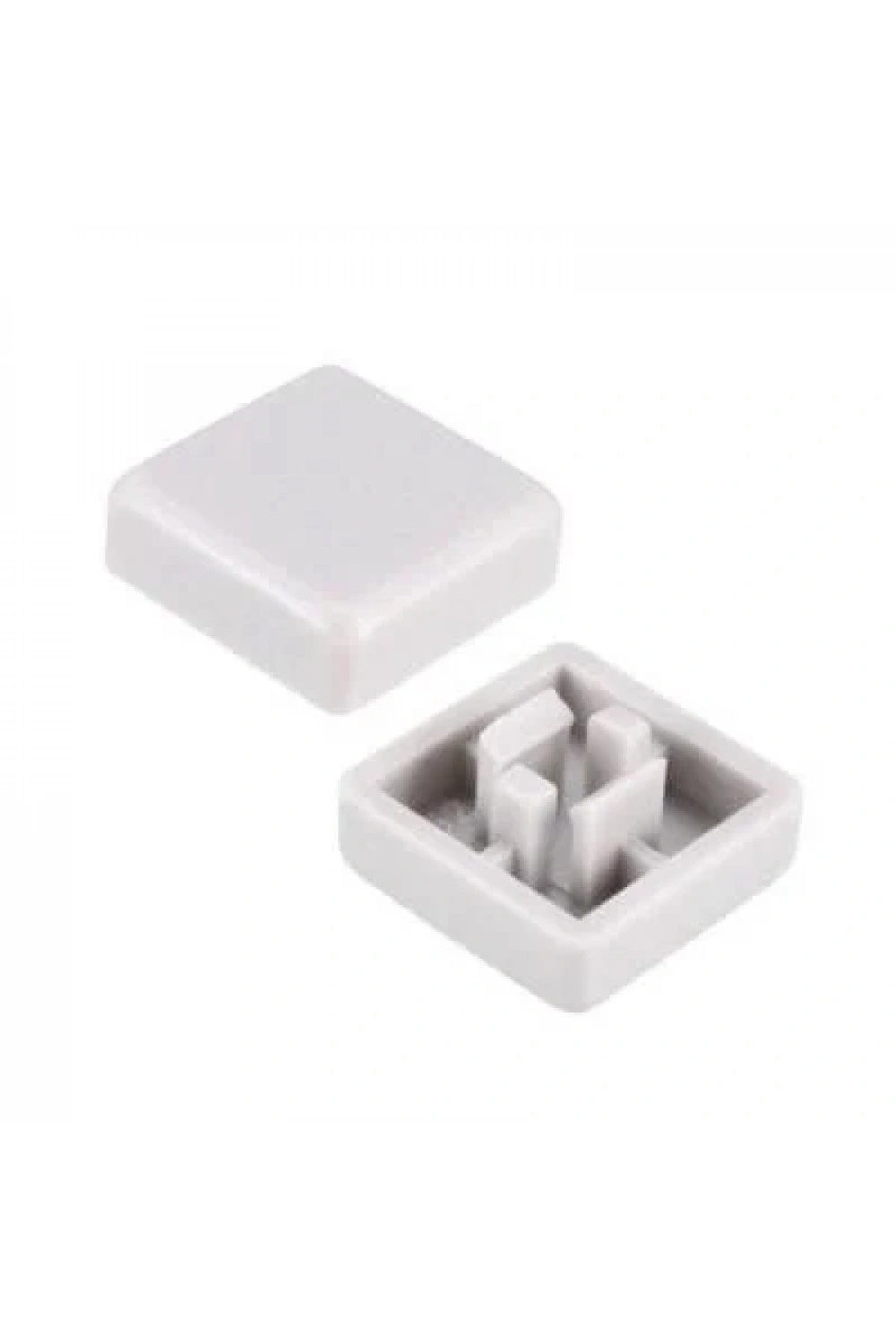 Tact Switch Kapağı Kare Gri - 10x10x5mm