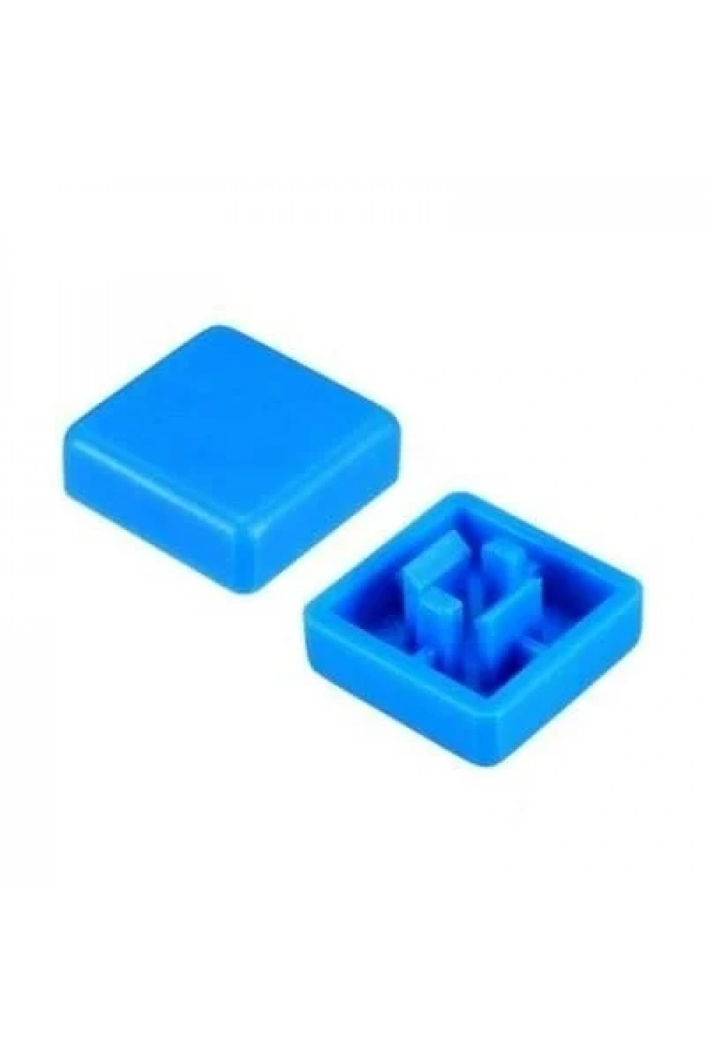 Tact Switch Kapağı Kare Mavi - 10x10x5mm