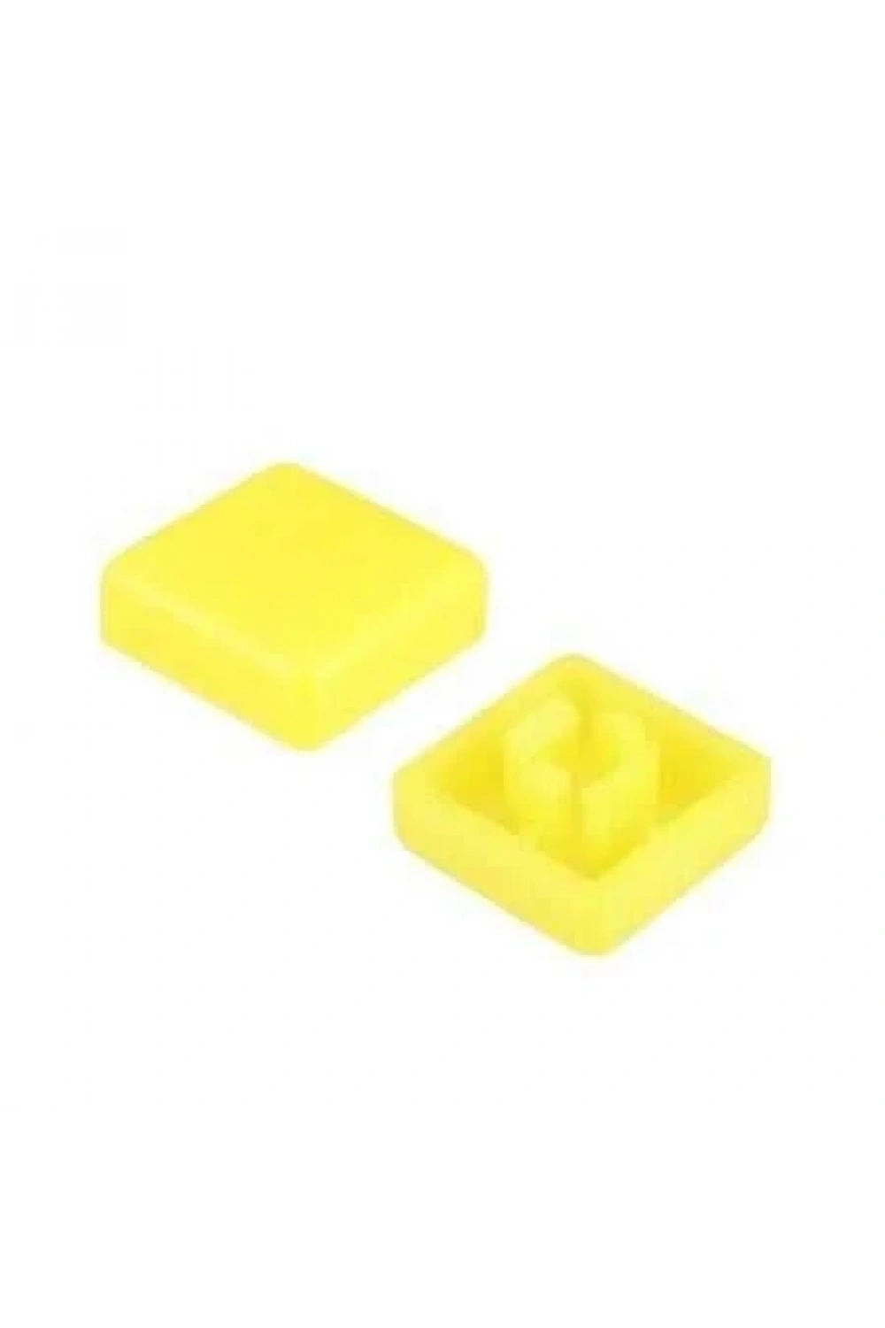Tact Switch Kapağı Kare Sarı- 10x10x5mm