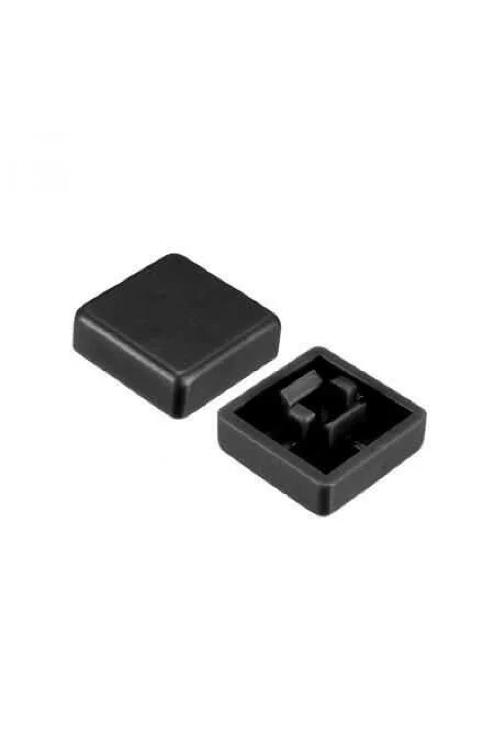 Tact Switch Kapağı Kare Siyah - 10x10x5mm