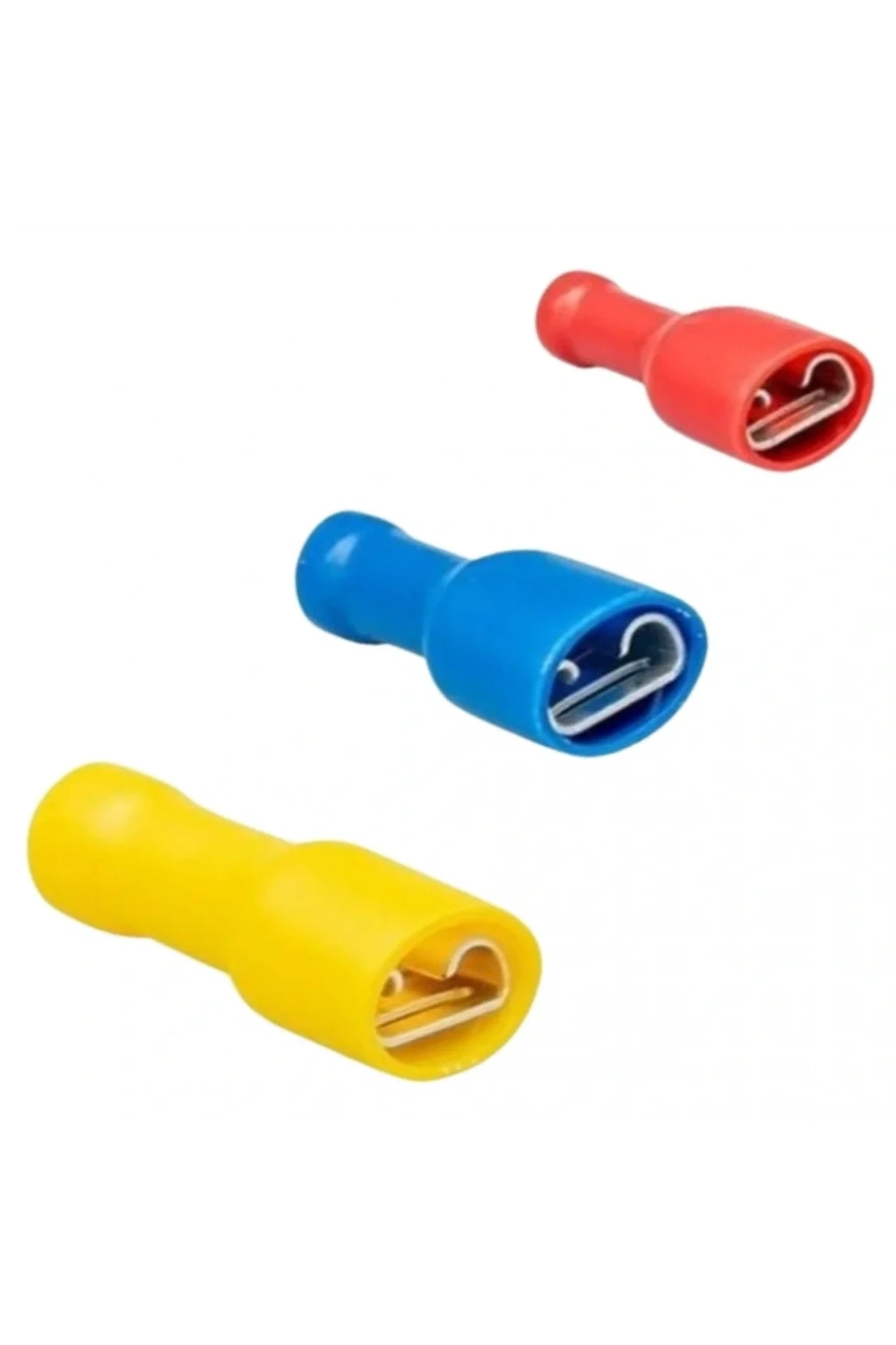 Tam İzoleli Dişi Faston Tip Kablo Ucu GFFD-1638 0.50-1.50mm Kırmızı 200 Adet