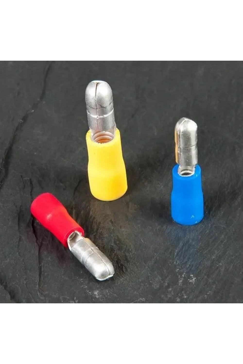 TBE-1040 0.5-1.5mm2 İzoleli Soket Tipi Erkek Terminal Kablo Ucu Kırmızı 100 Adet