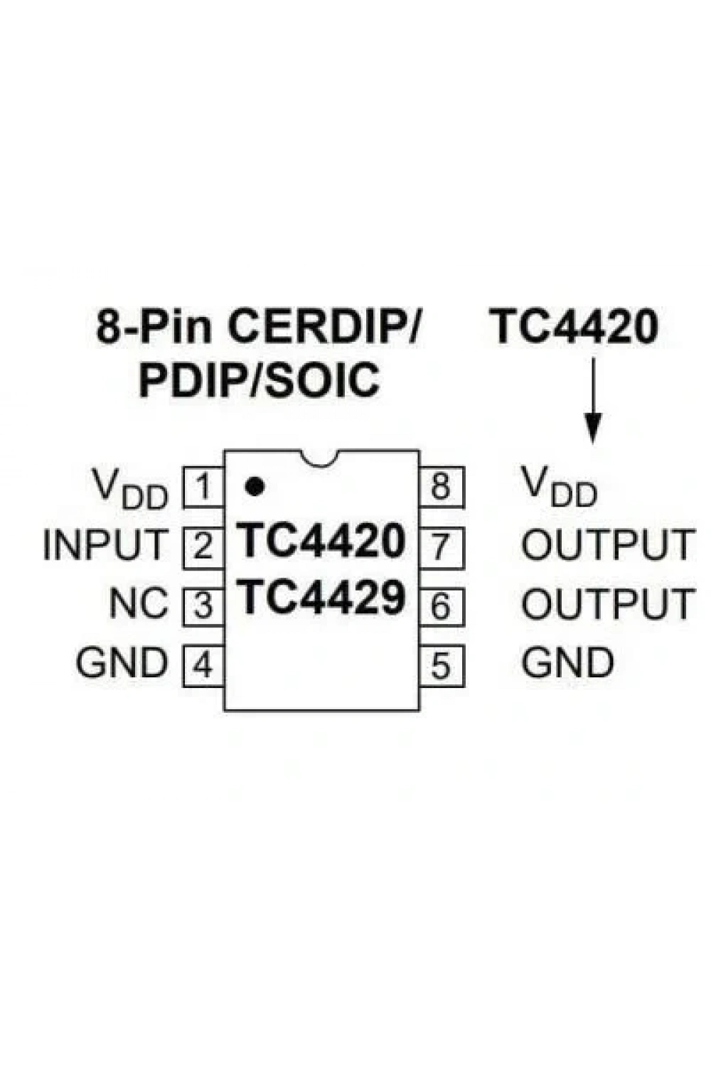 TC4420 DIP-8 Mosfet Sürücü Entegresi