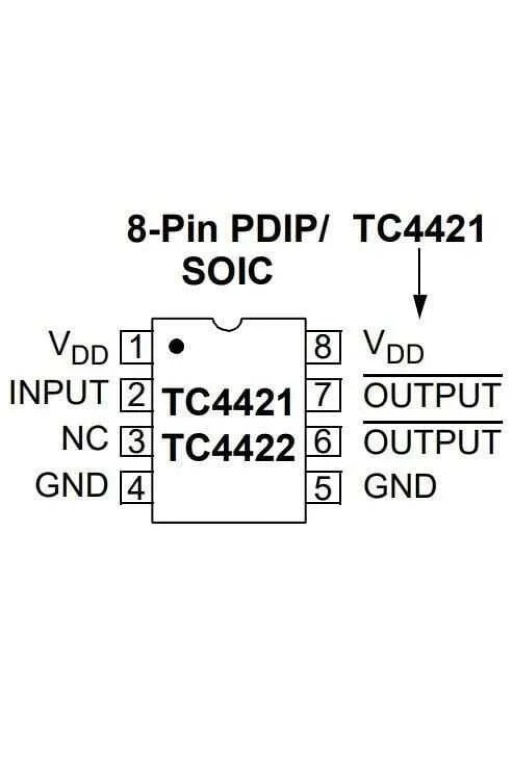 TC4421 SOIC-8 Mosfet Sürücü Entegresi