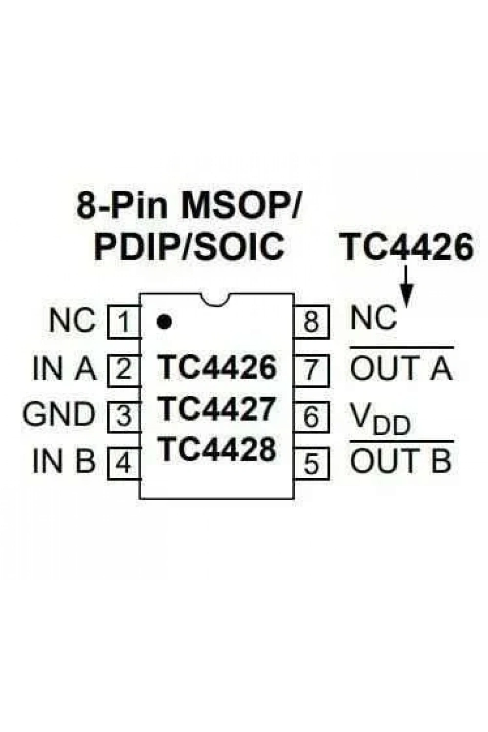 TC4426 SOIC-8 Mosfet Sürücü Entegresi