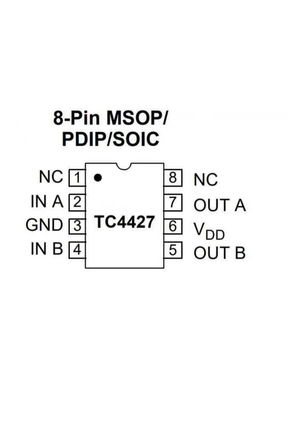TC4427 DIP8 Entegre