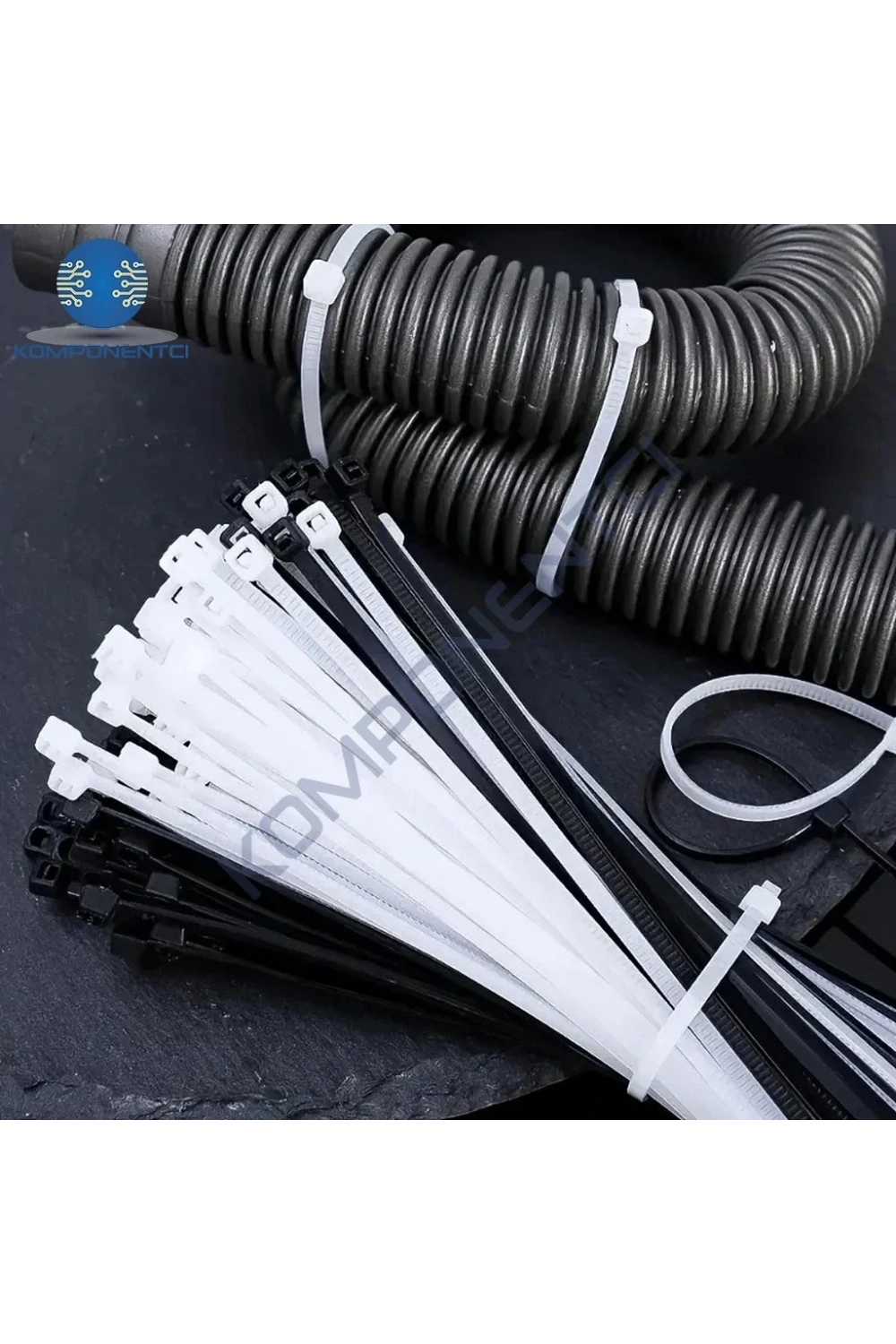 TCT-250 I 250x3.5 Ø65 Siyah Standart Kablo Bağı (100 Adet)
