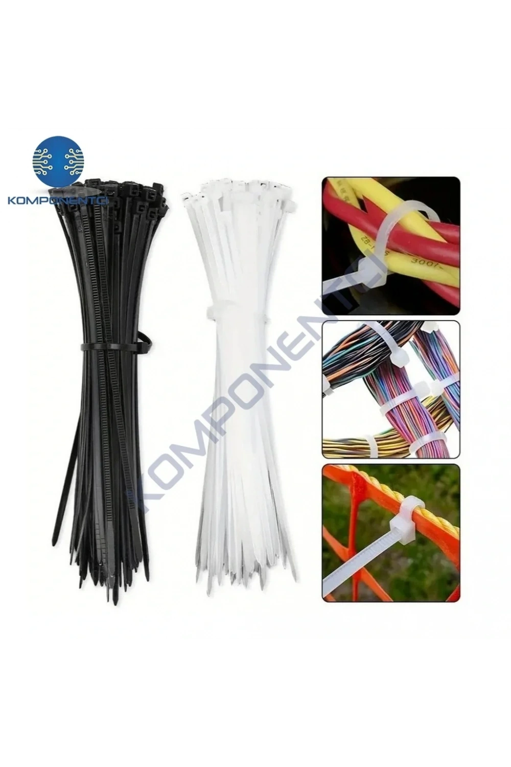 TCT-250 I 250x3.5 Ø65 Siyah Standart Kablo Bağı (100 Adet)