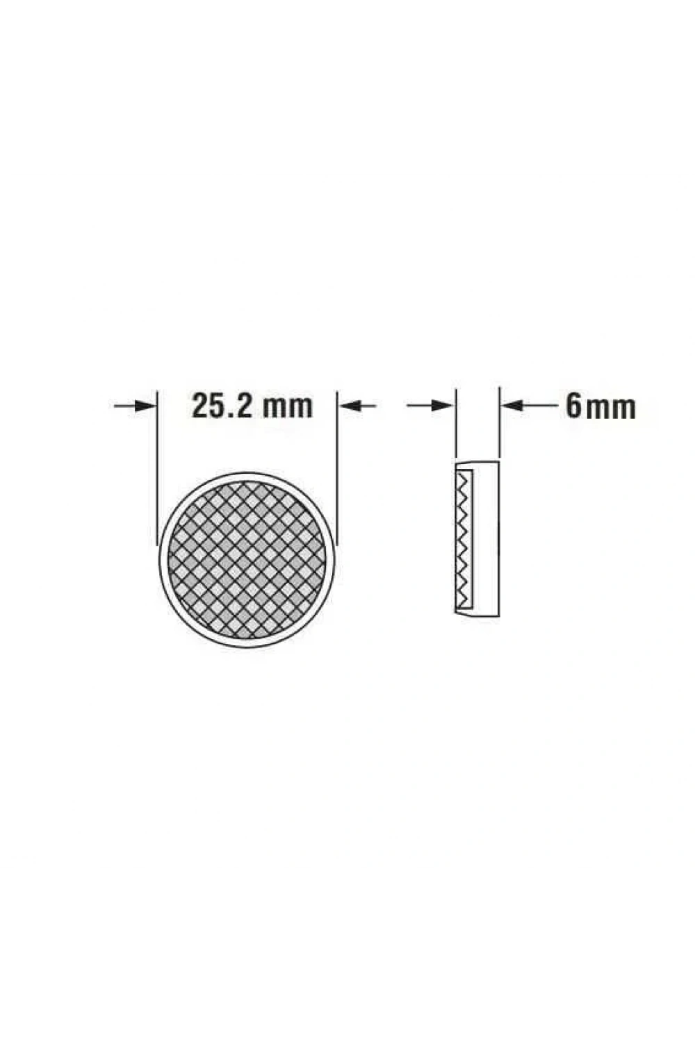 TD-06 25mm Reflektör / Mesafe Sensörleri Uyumlu
