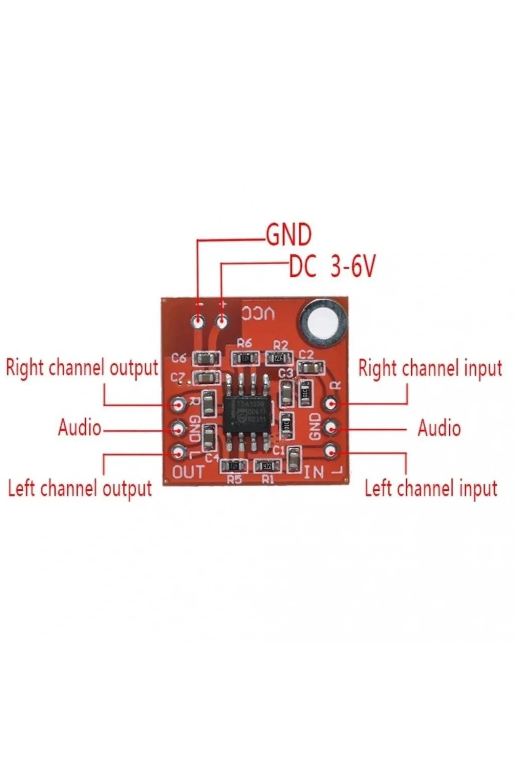 TDA1308 3-6V Stereo Kulaklık Amplifikatörü Modülü