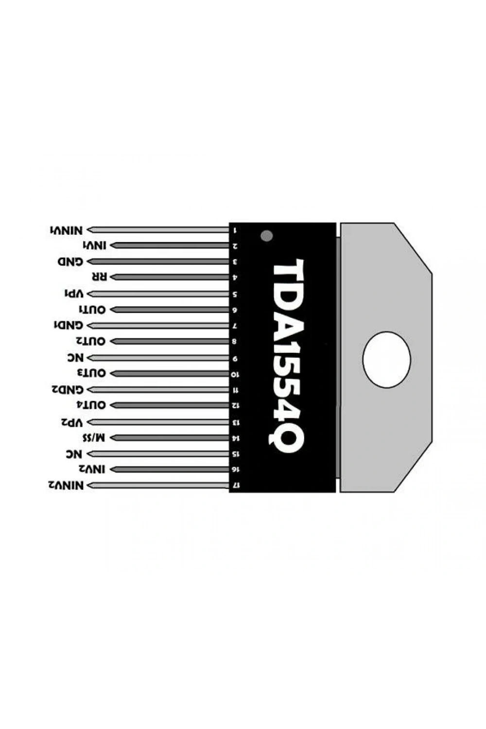 TDA1554Q SIL-17 Amplifikatör Ses Entegresi