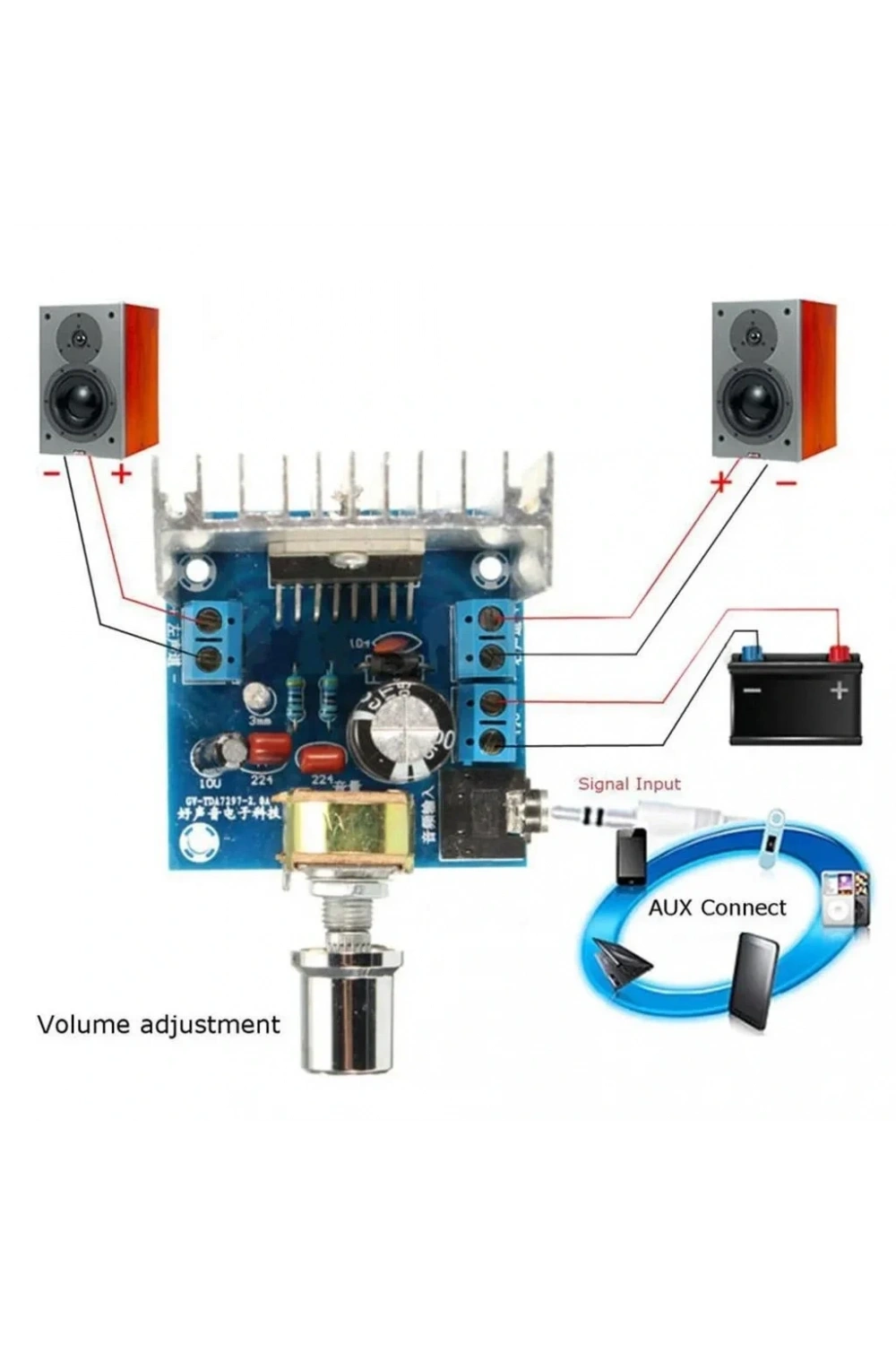 TDA7297 Amfi Devresi Amplifikatör Çift Kanal 2x15W