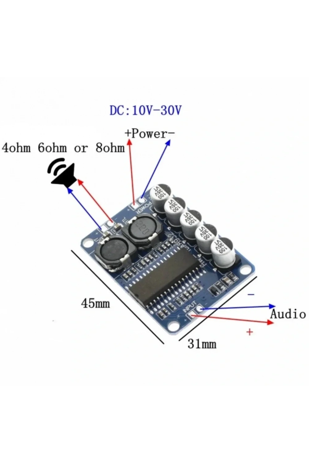 TDA8932 35W Dijital Amplifikatör Kartı
