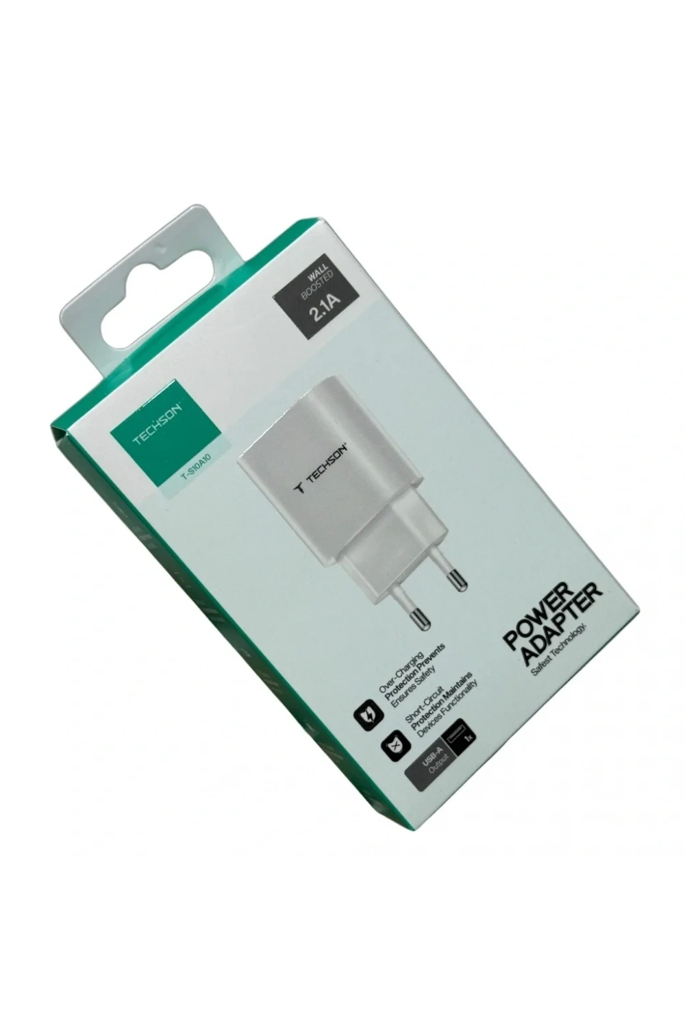 TECHSON 2.1A 5V USB Tekli Şarj Adaptörü Şarj Başlığı S10A10