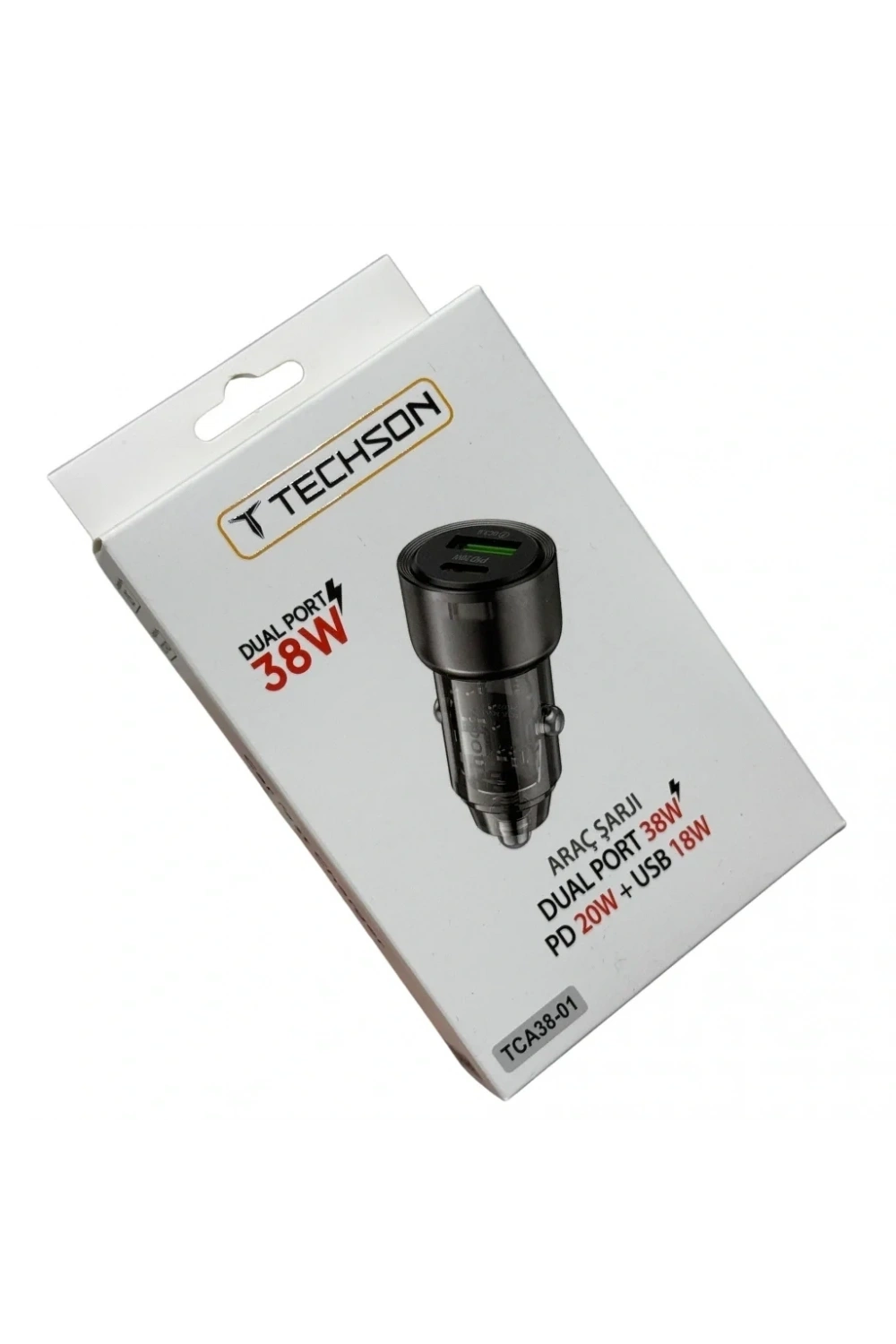 TECHSON Dual Port 38W Araç Şarjı TCA38-01