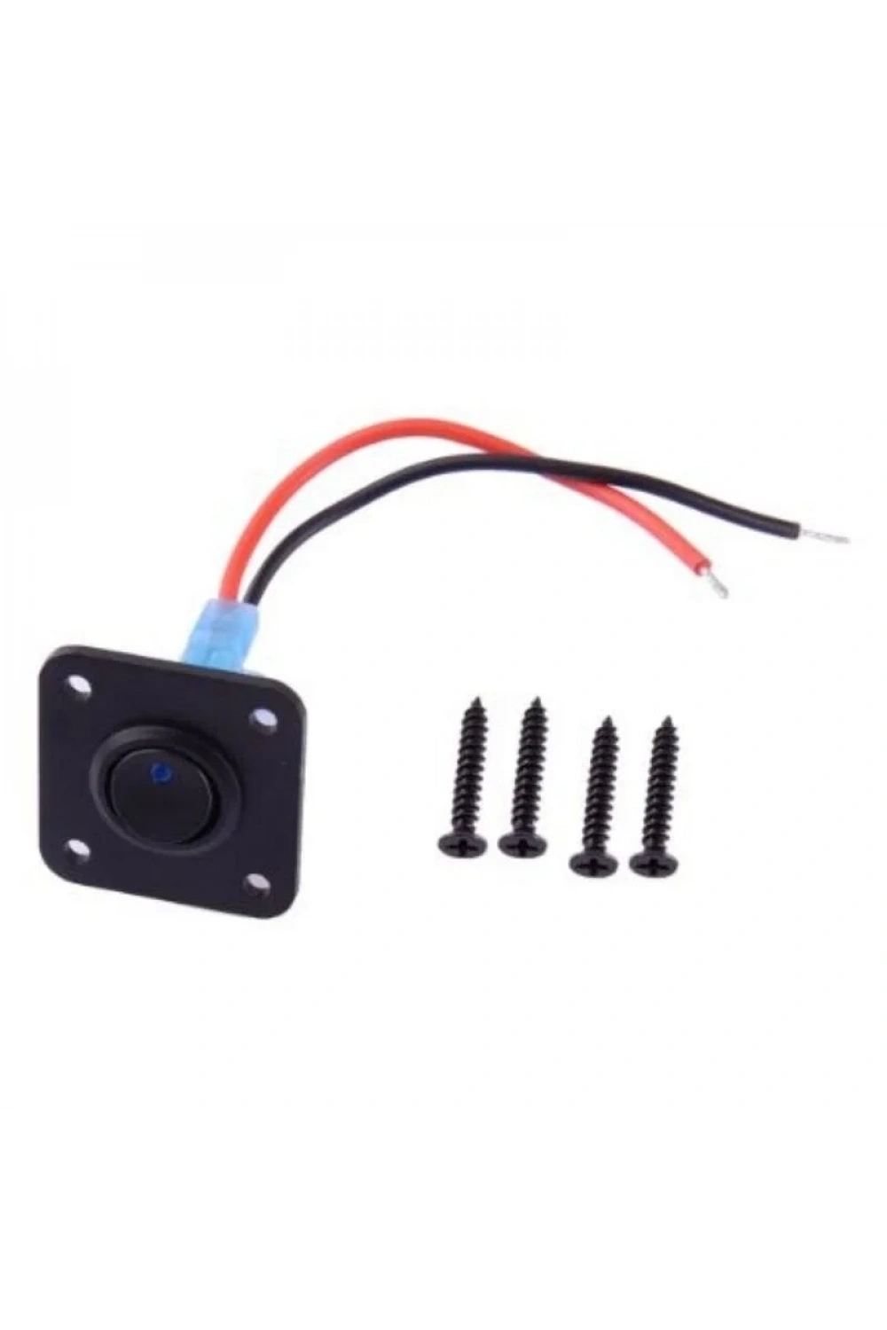 Tekli ON-OFF Mavi Nokta Işıklı Anahtar Switch Panel 12V-24V