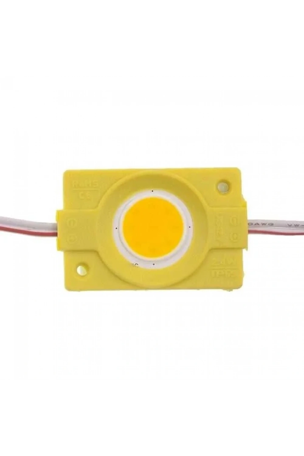 Tekli Su Gerçimez Cob Led Modülü - Sarı 12V 2.4W