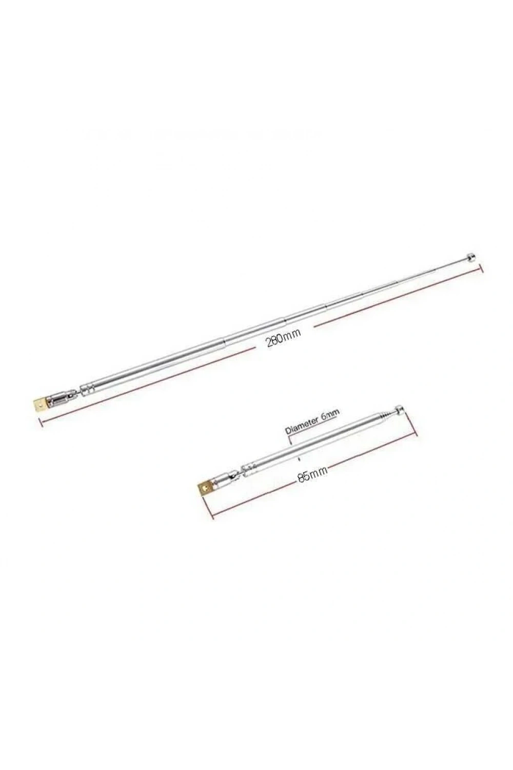 Teleskopik Çubuk Anten 280 mm