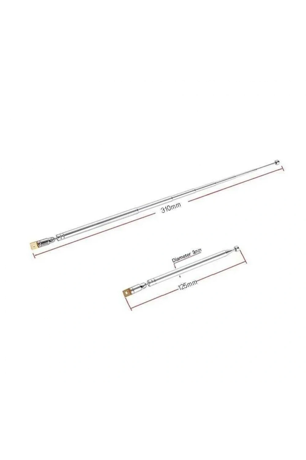 Teleskopik Çubuk Anten 310 mm
