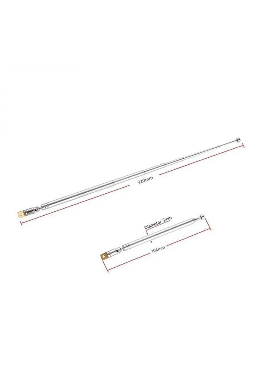 Teleskopik Çubuk Anten 320 mm