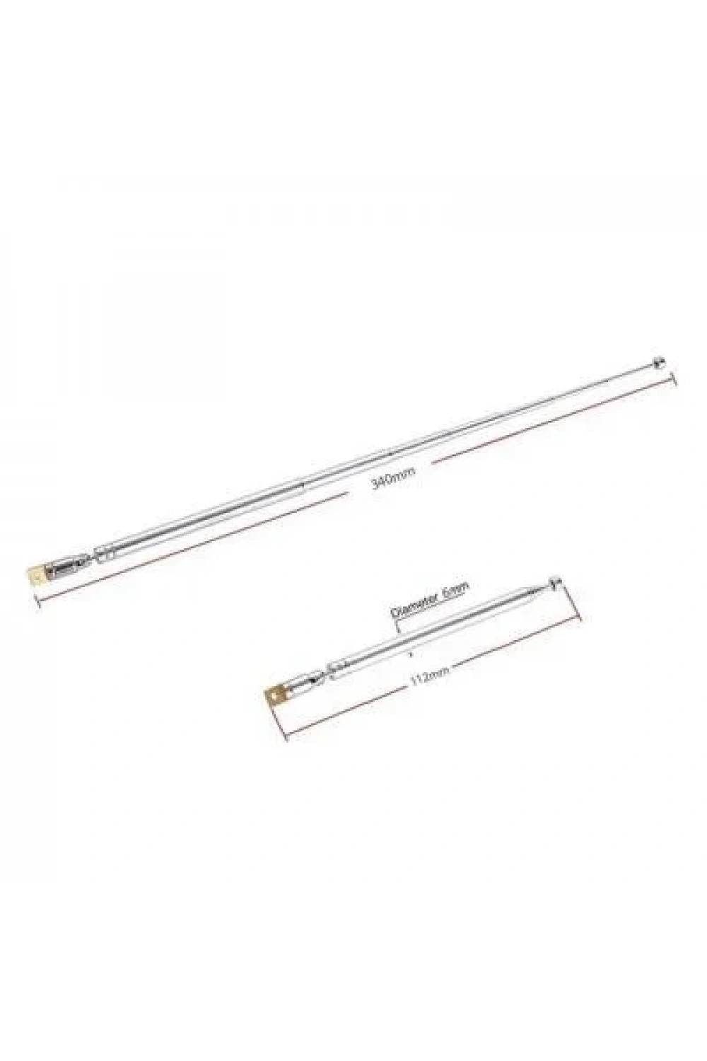 Teleskopik Çubuk Anten 340 mm