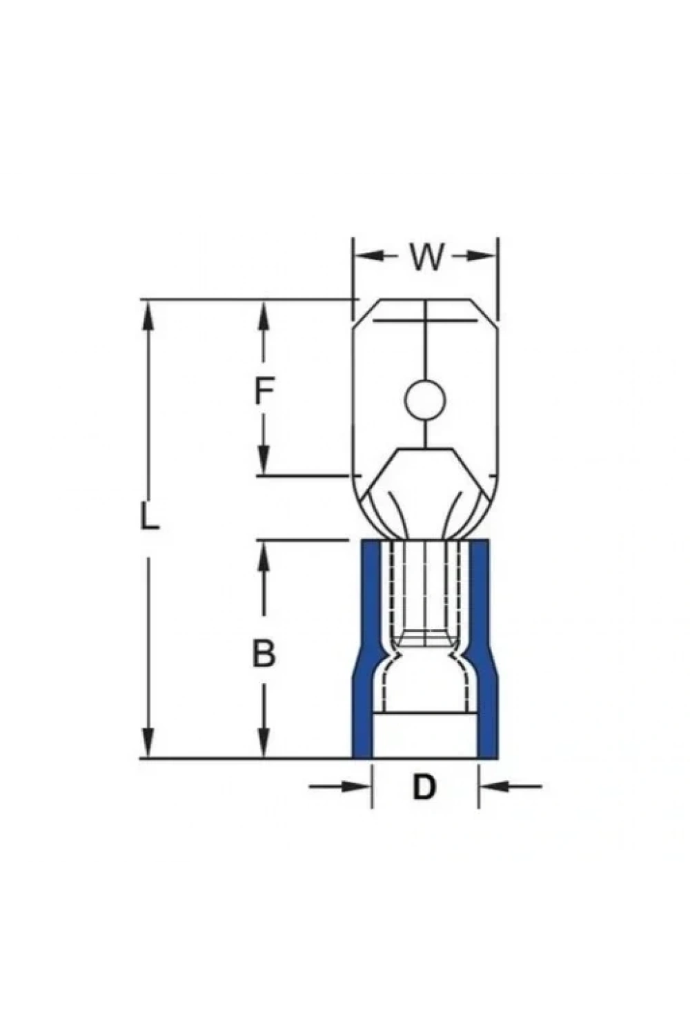 TFE - 1638 0.5-1.5mm2 İzoleli Erkek Faston Tip Kablo Ucu Kırmızı - 200 Adet