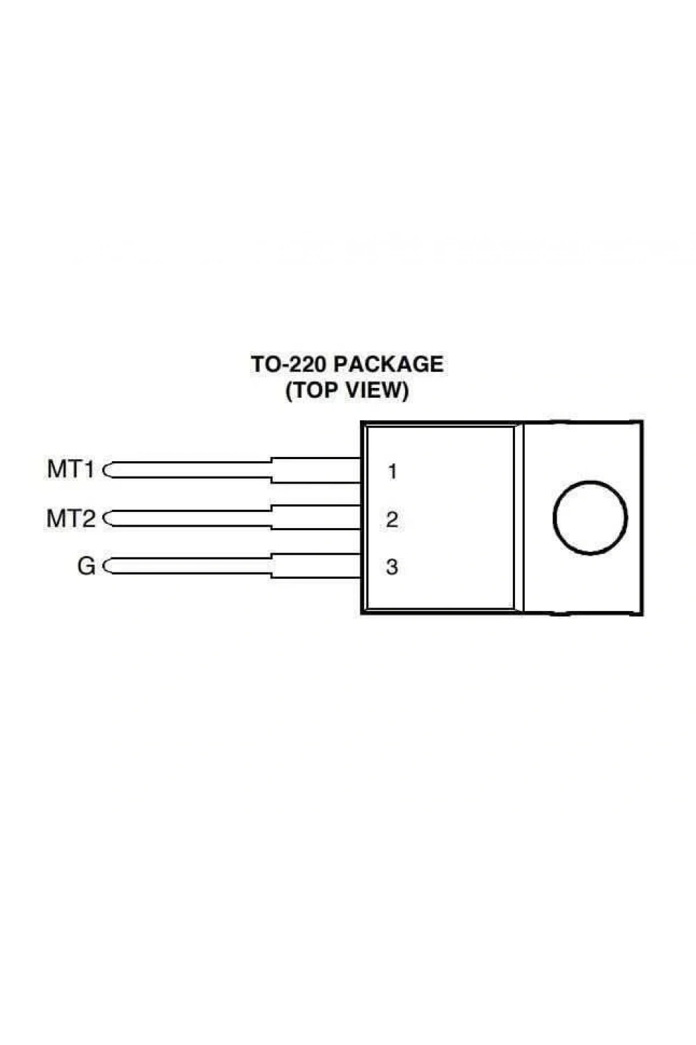 TIC206M - TO220 3A 600V Triyak