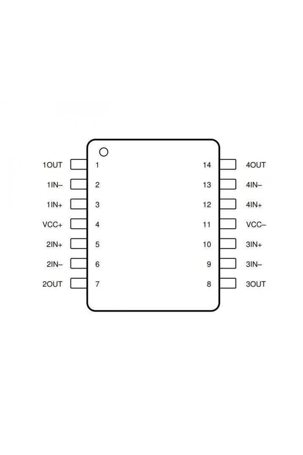 TL074CN DIP-14 Entegre