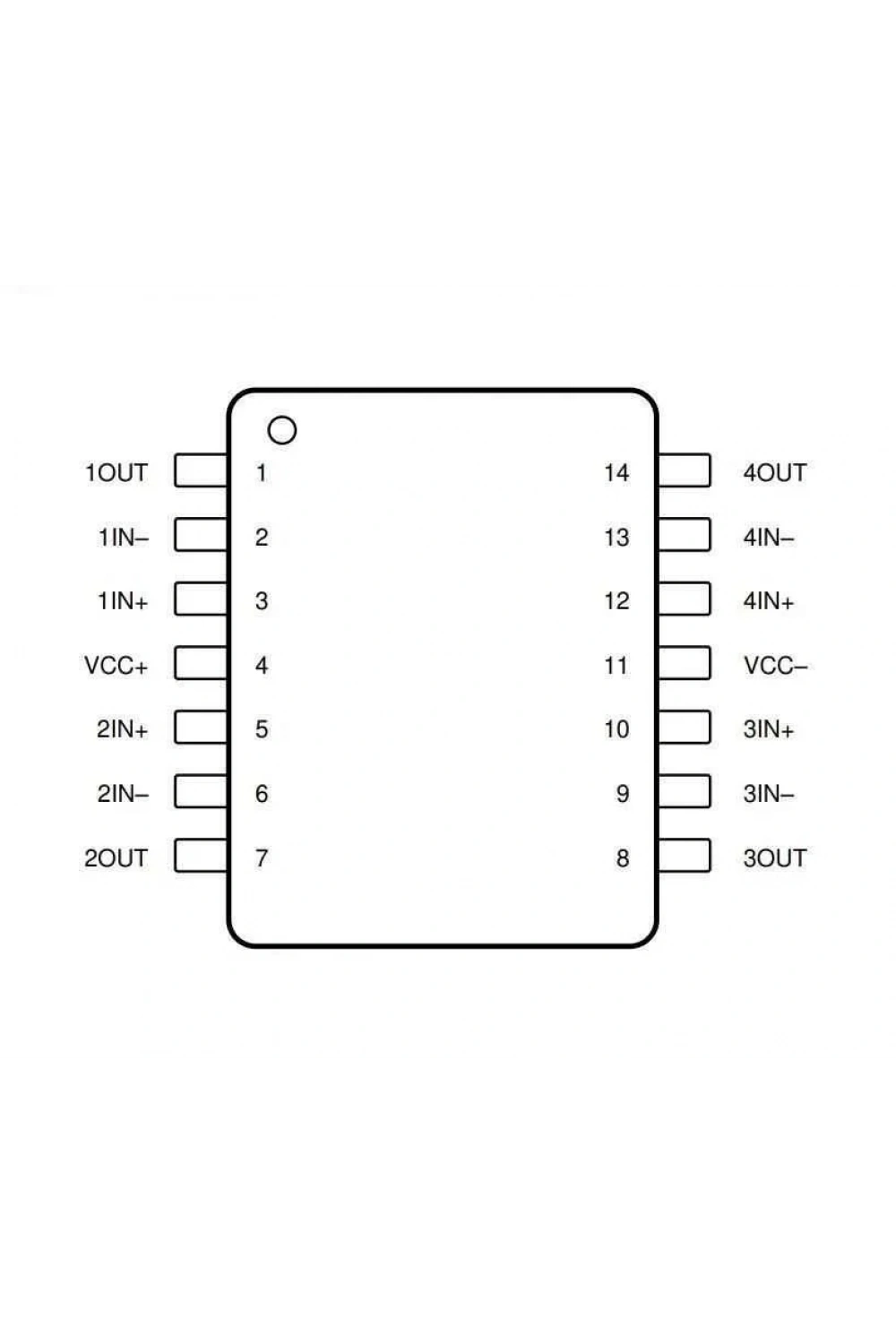 TL084 SMD SOIC-14 Entegre